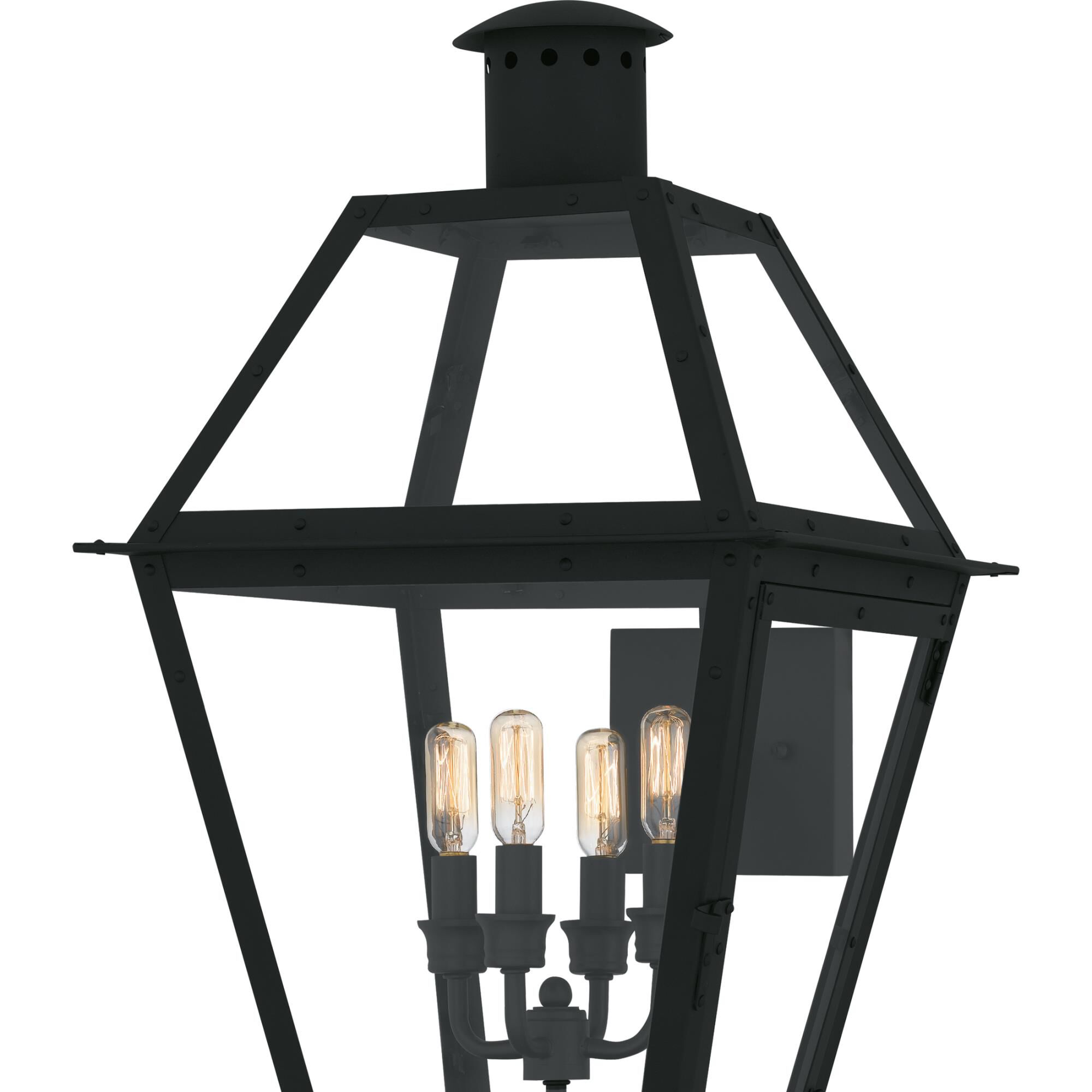 Shown in Earth Black finish and Clear Glass, Clear Tempering Glass shade