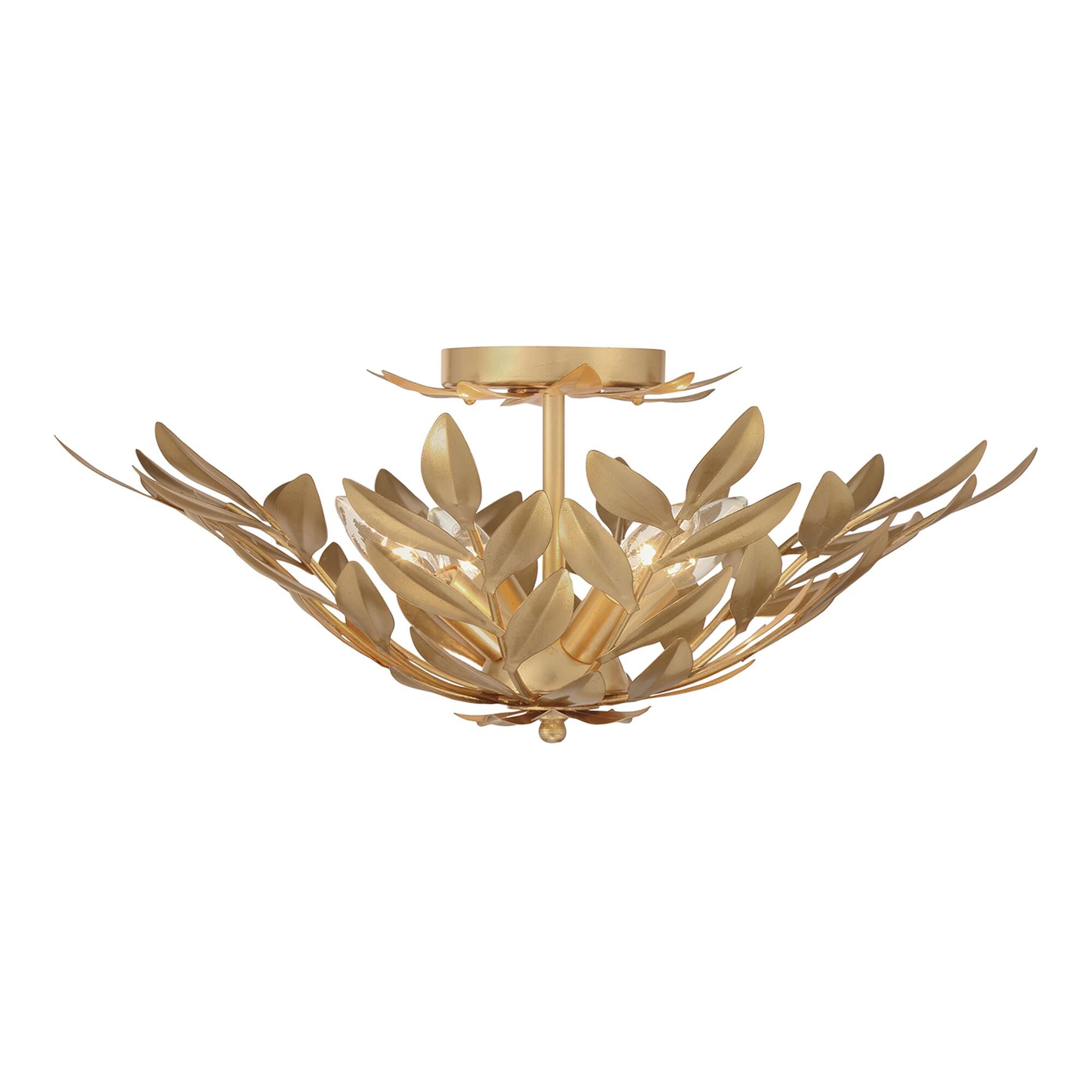 Shown in Antique Gold finish and Metal Lenses and Handcut Crystal crystal
