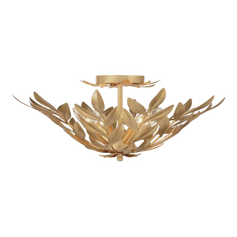 Broche 21 Inch 4 Light Semi Flush Mount by Crystorama