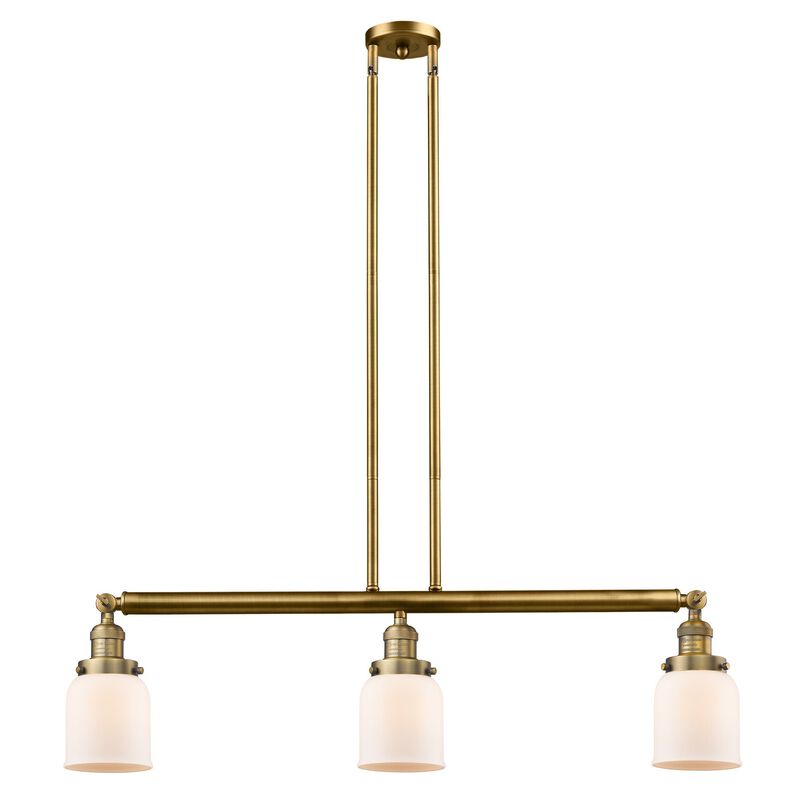 Bruno Marashlian Small Bell 36 Inch 3 Light Linear Suspension Light by Innovations Lighting