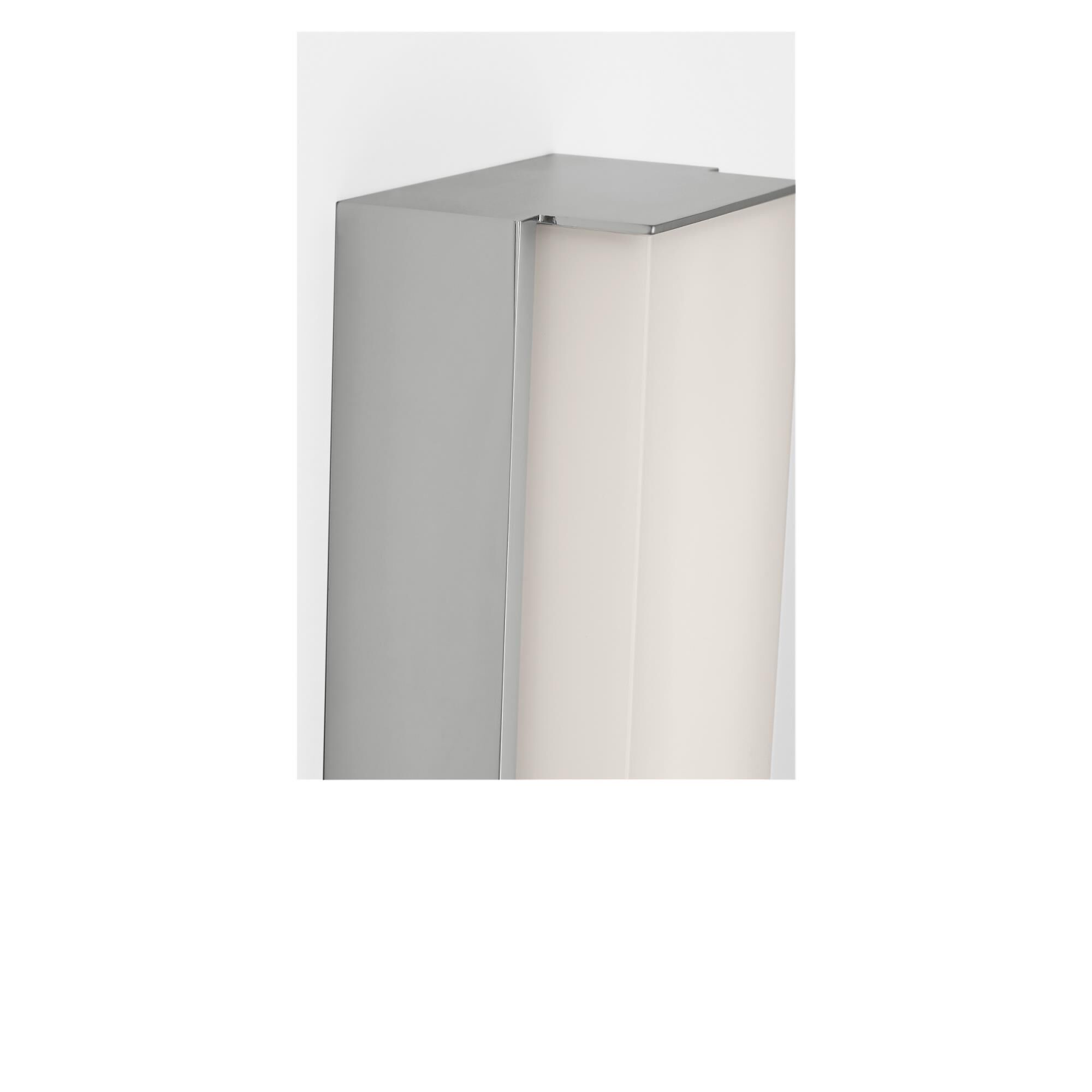 Shown in Chrome finish and White Acrylic Diffuser shade