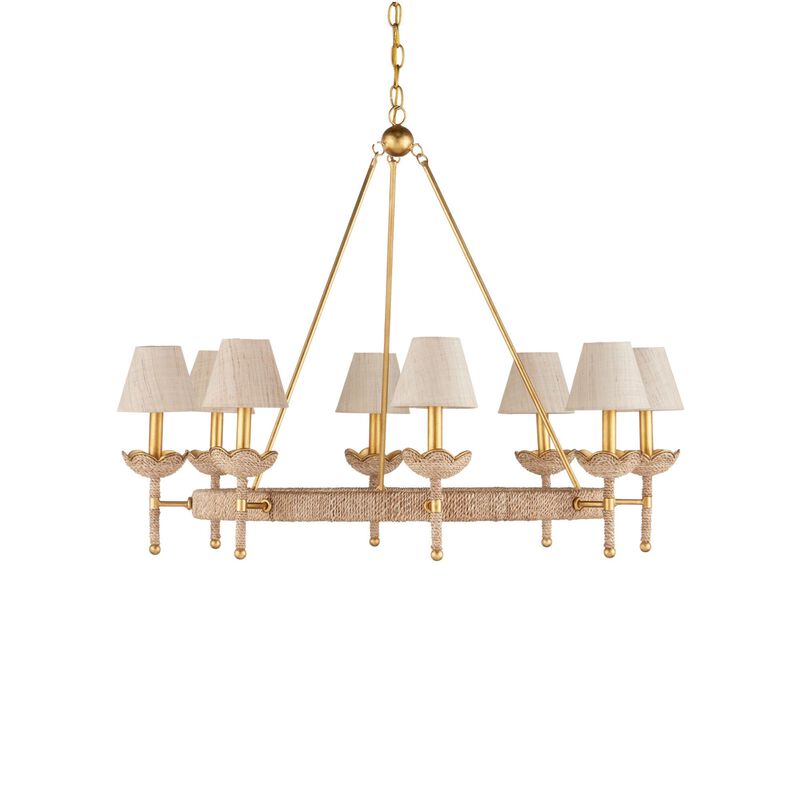 Suzanne Duin Vichy 36 Inch Chandelier by Currey and Company