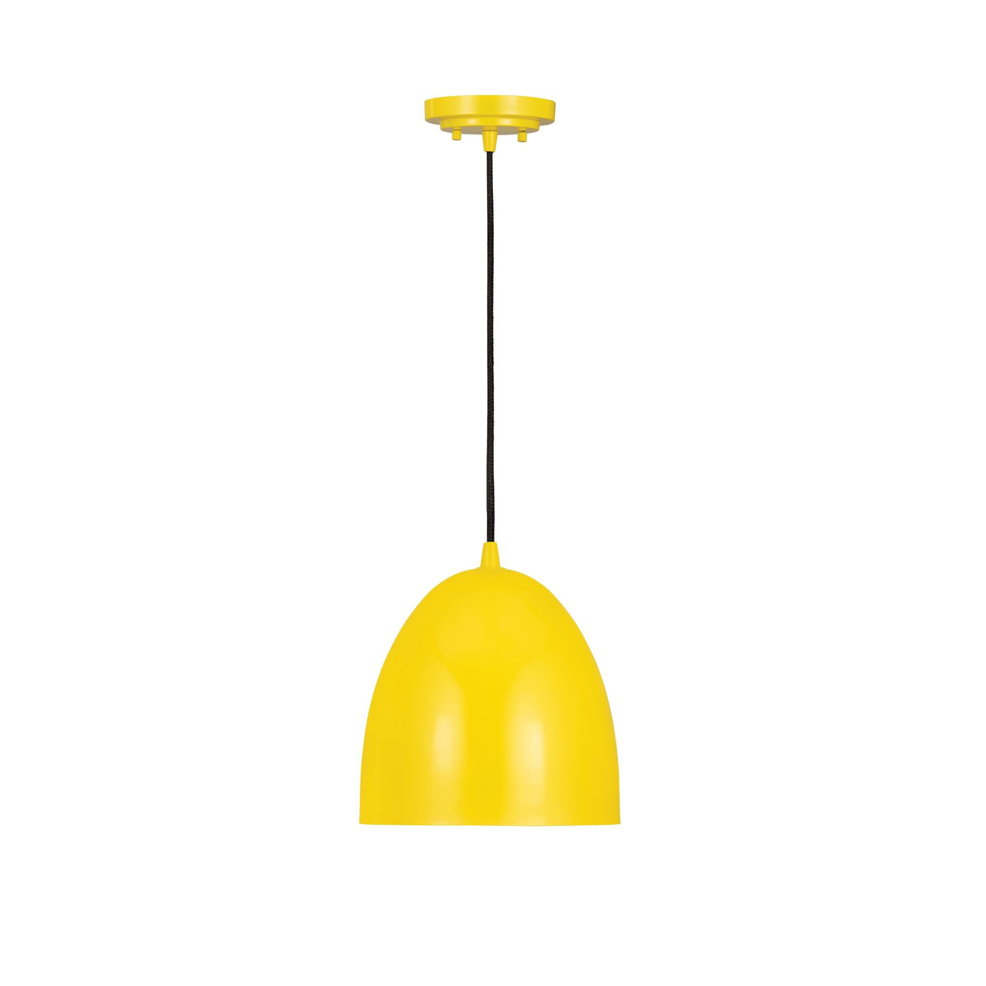 Shown in Yellow finish and Iron glass and Iron shade