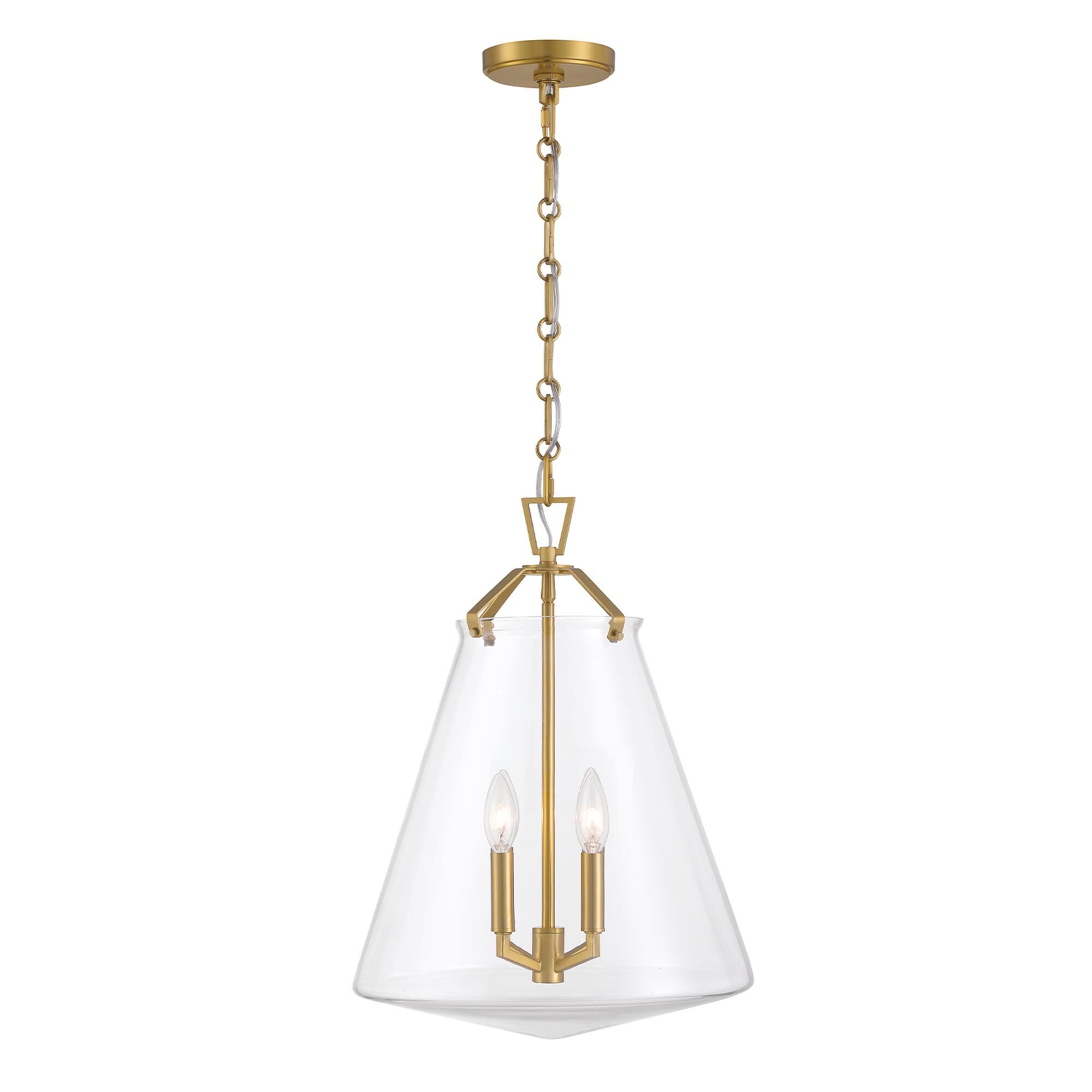 Shown in Luxe Gold finish and Clear glass