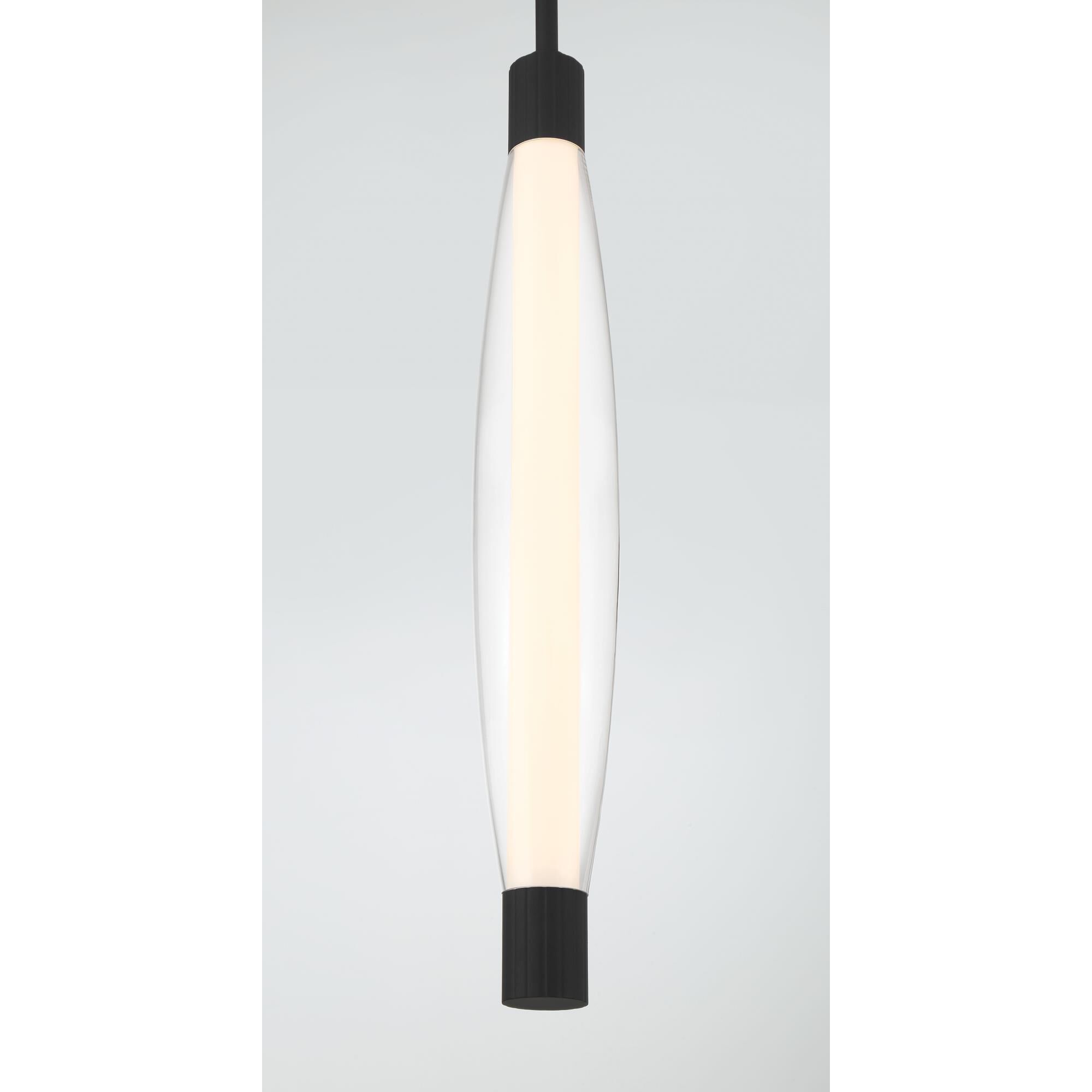 Shown in Dark Matte Black finish and Clear glass and Glass shade