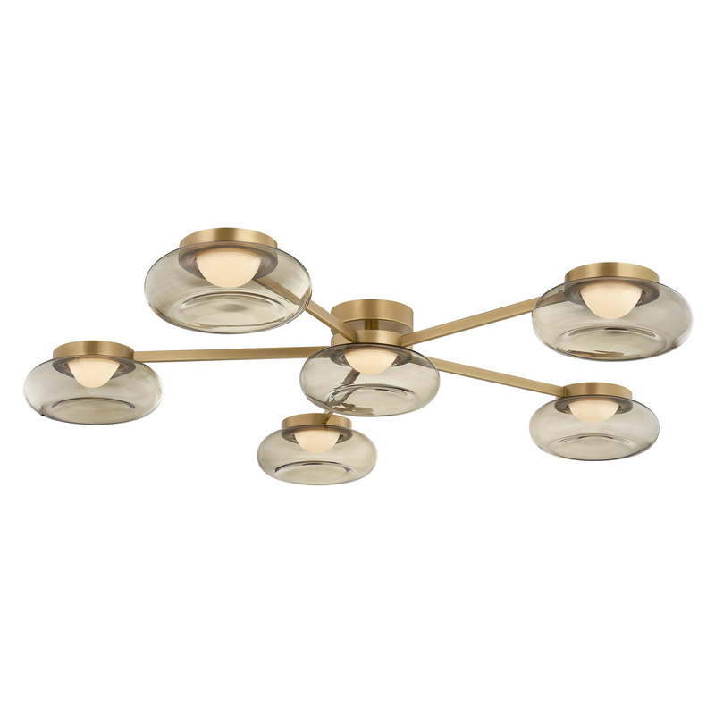 Opalesce 50 Inch Semi Flush Mount by Sonneman