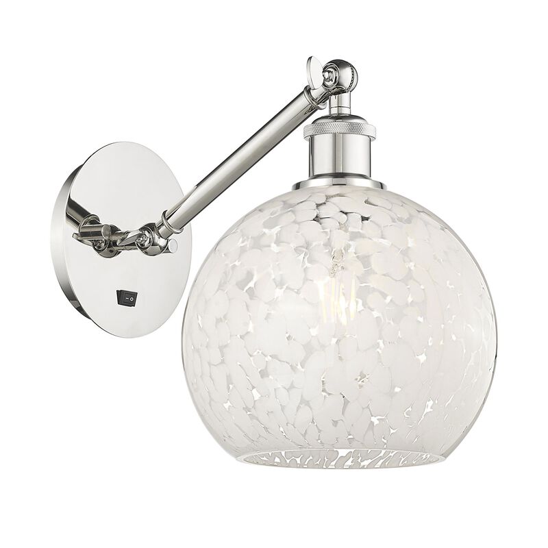 Bruno Marashlian White Mouchette 8 Inch Wall Swing Lamp by Innovations Lighting