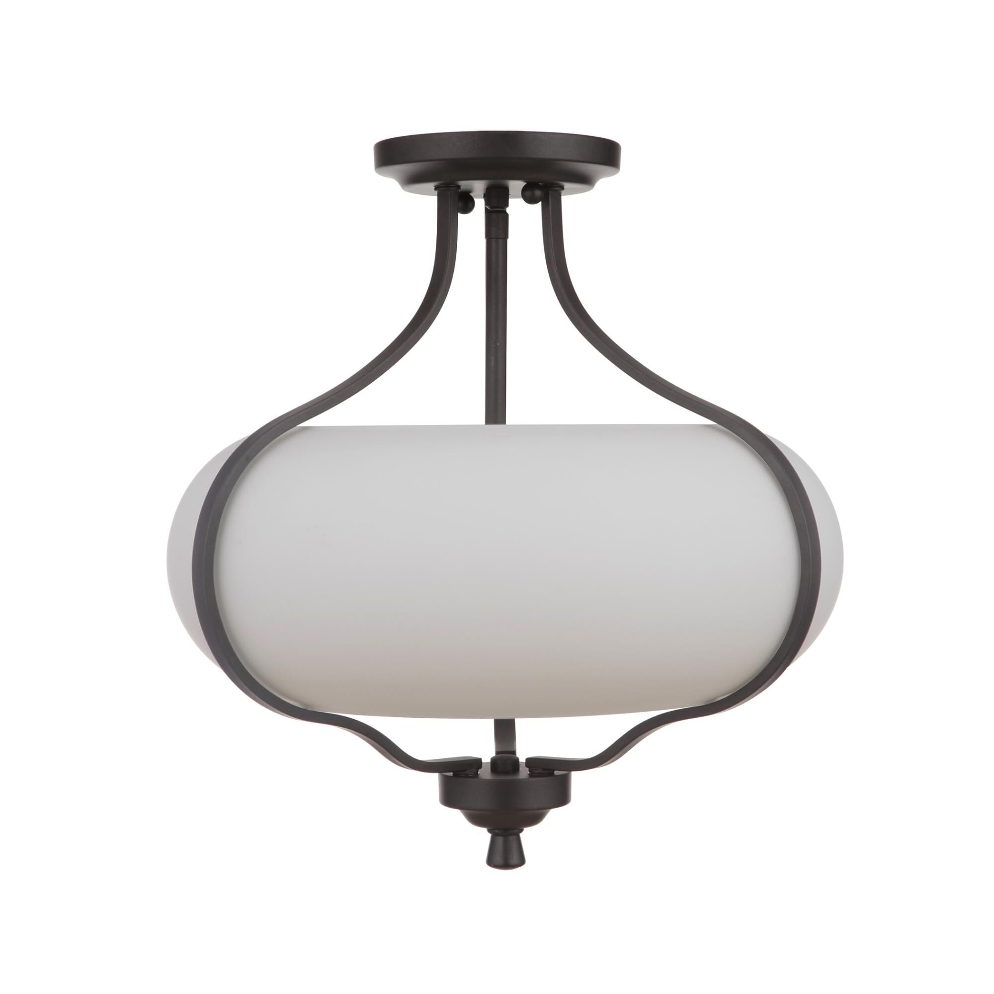 Serene 15 Inch 2 Light Semi Flush Mount by Craftmade