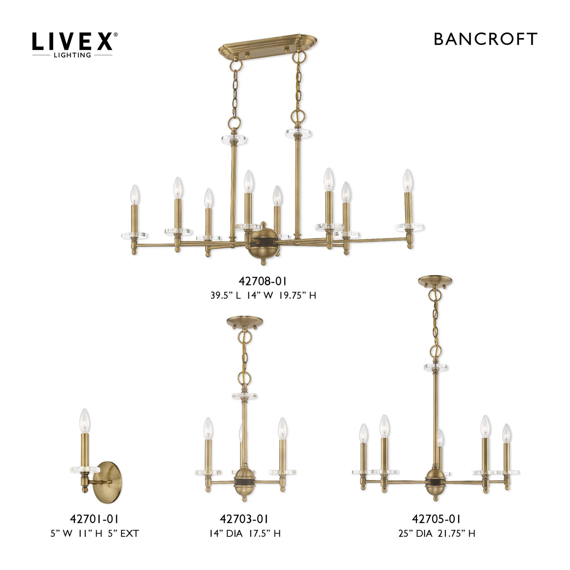 Livex Lighting Bancroft 7 Inch Wall Sconce