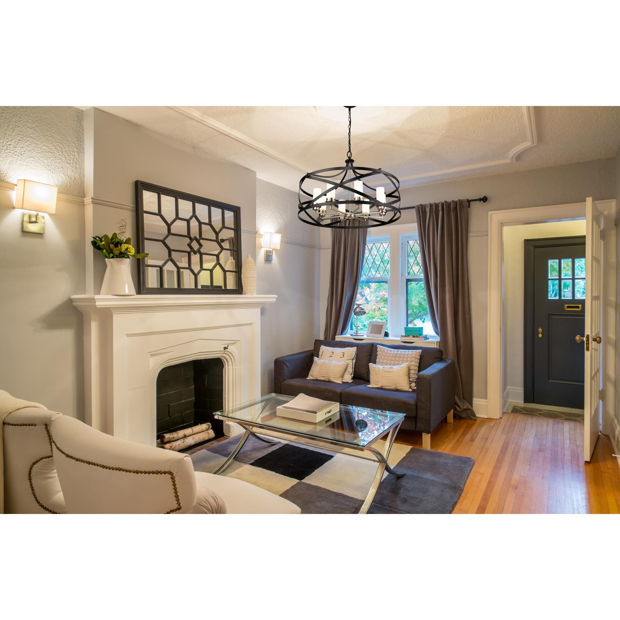 Malcalester 30 Inch 8 Light Chandelier by Z-Lite