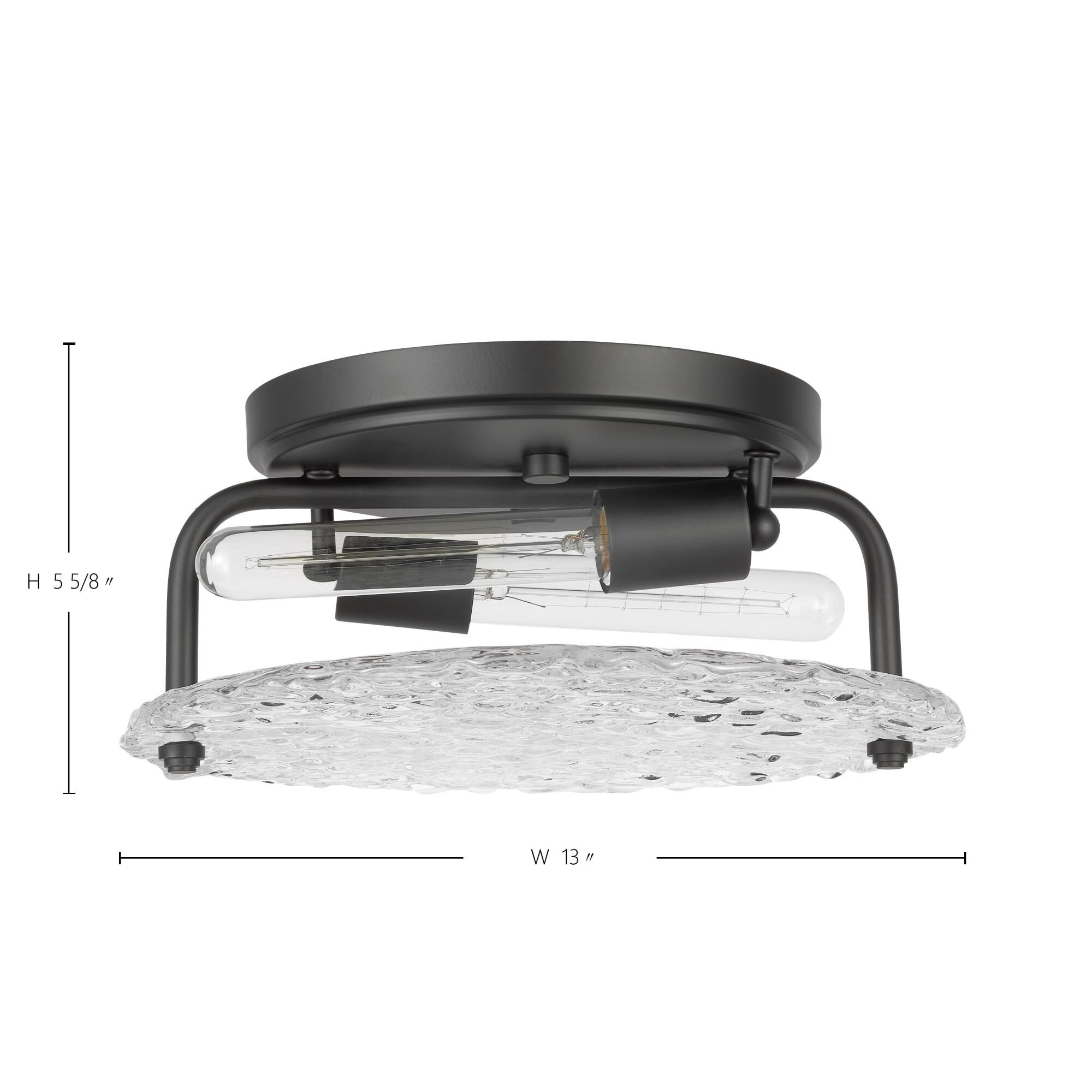 Glacier 13 Inch 2 Light Flush Mount by Nuvo Lighting