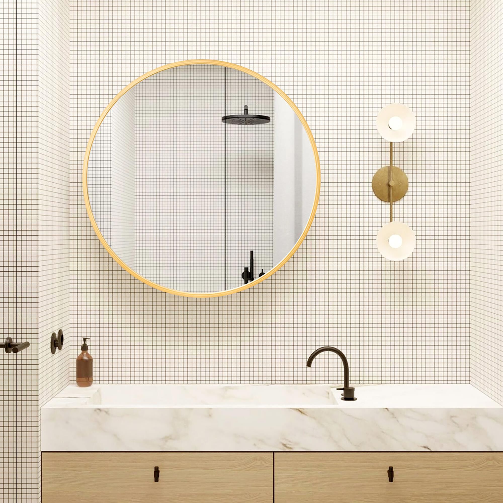 En Passant Bathroom Mirror by Decor Wonderland