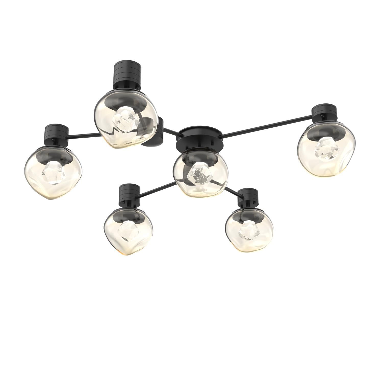 Levi Wilson Luna 37 Inch Semi Flush Mount by Hammerton Studio