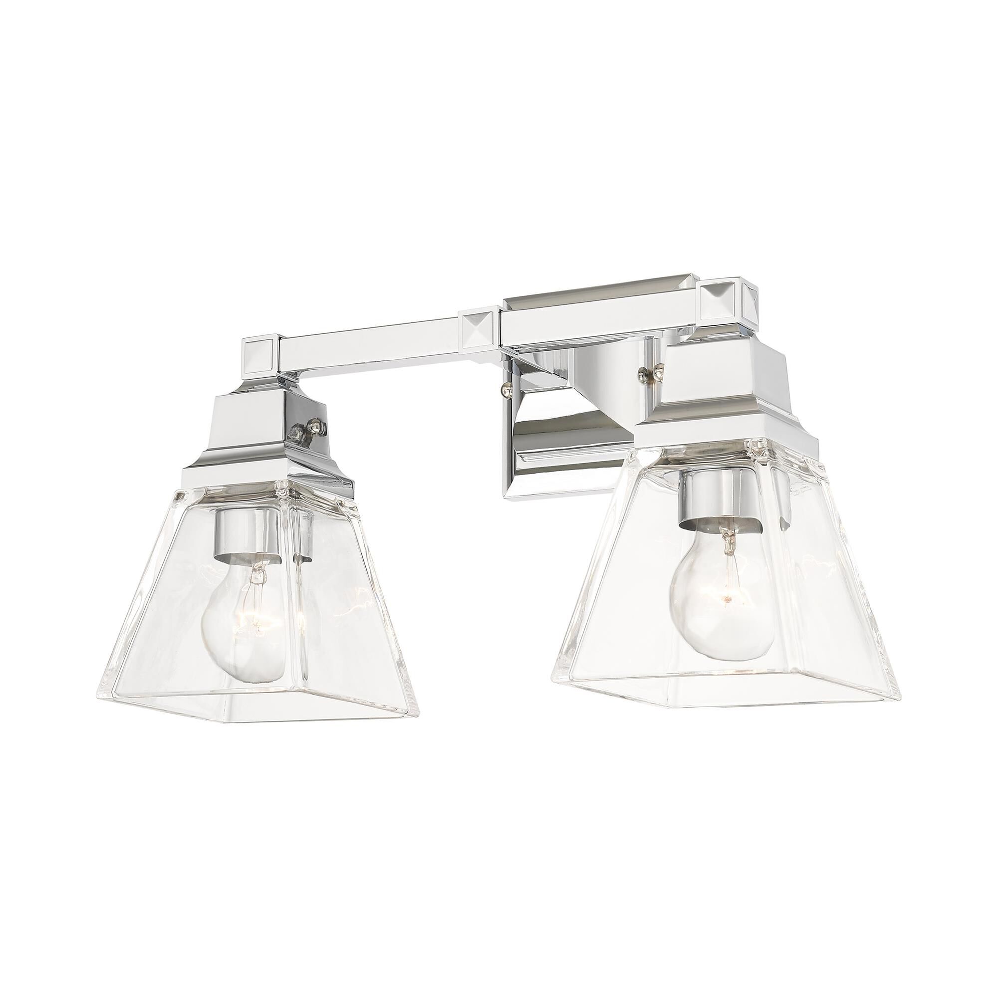 Shown in Polished Chrome finish and Clear glass and Clear Glass shade
