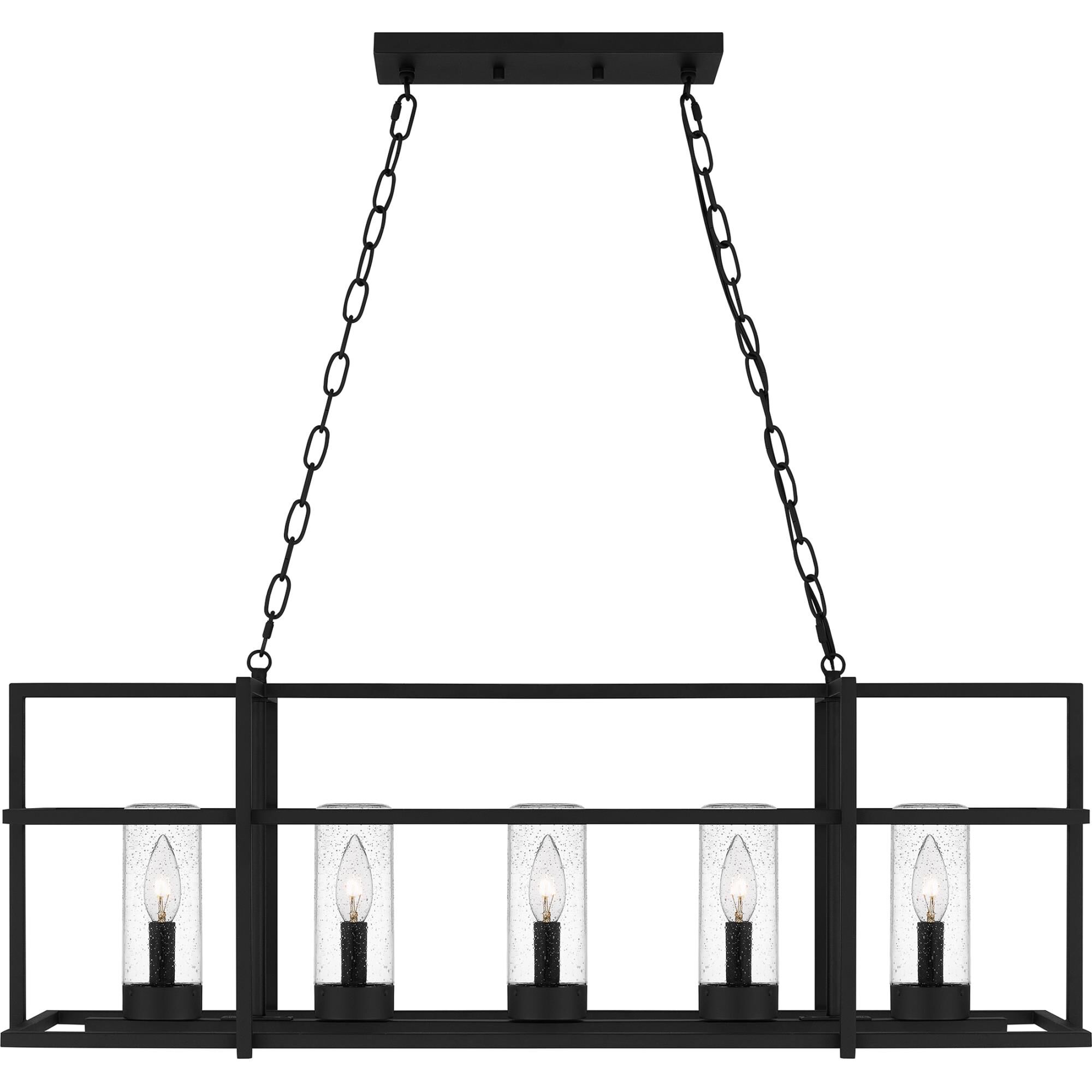 Damien 37 Inch 5 Light Linear Suspension Light by Quoizel