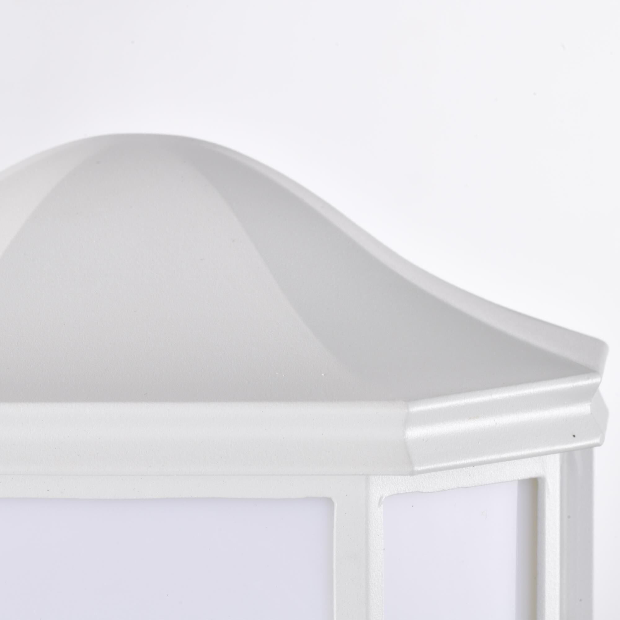 Shown in White finish and White glass