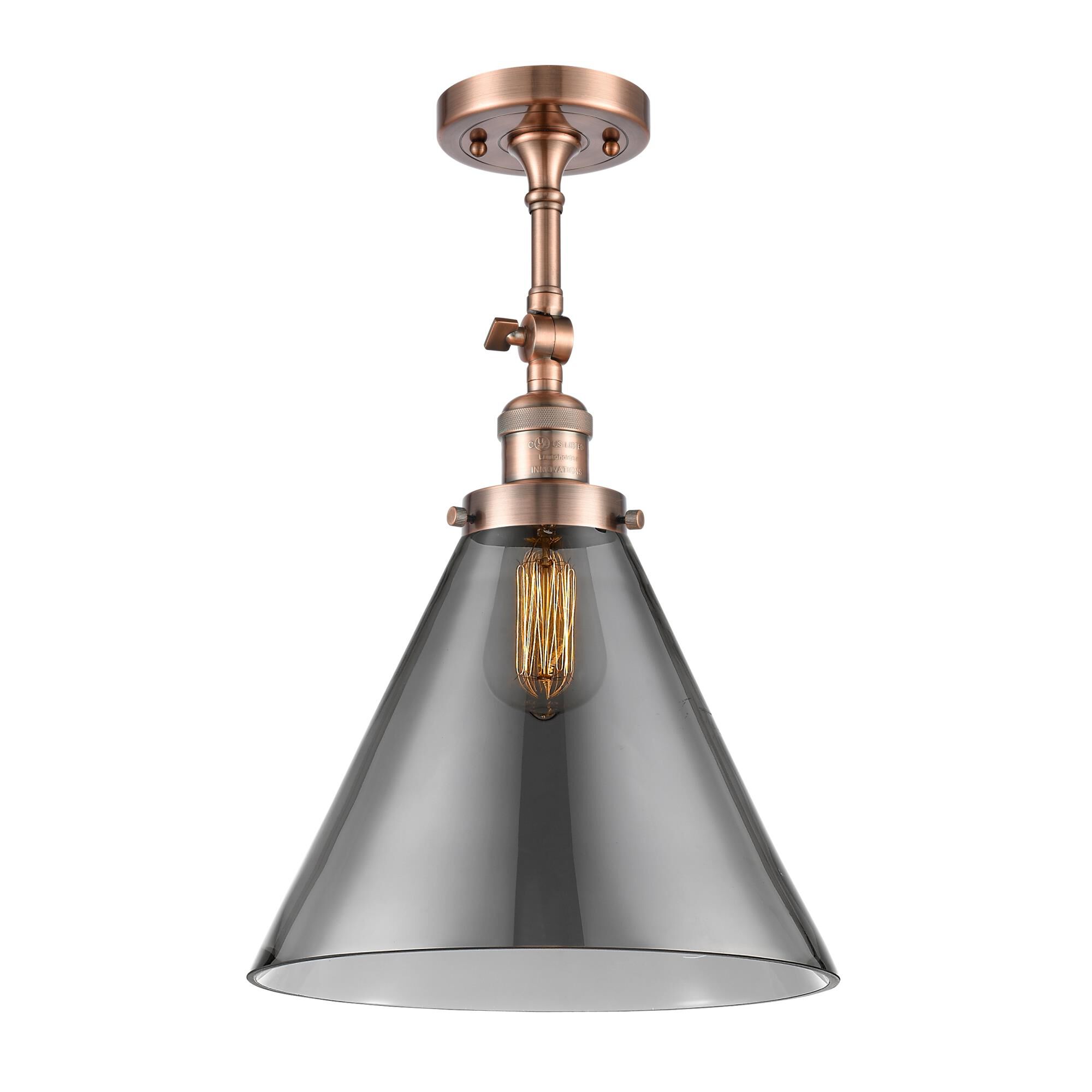 Bruno Marashlian Cone 12 Inch 1 Light Semi Flush Mount by Innovations Lighting