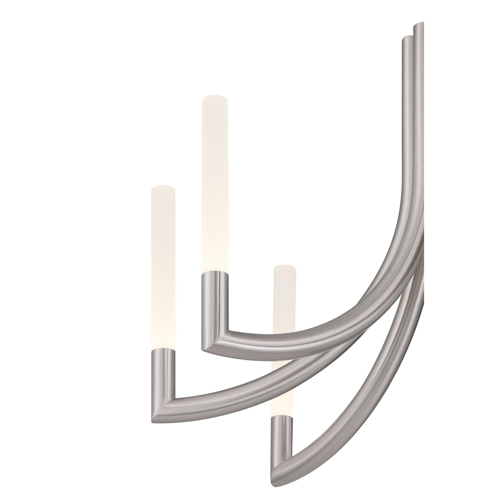 Shown in Nickel finish and Frosted Acrylic glass