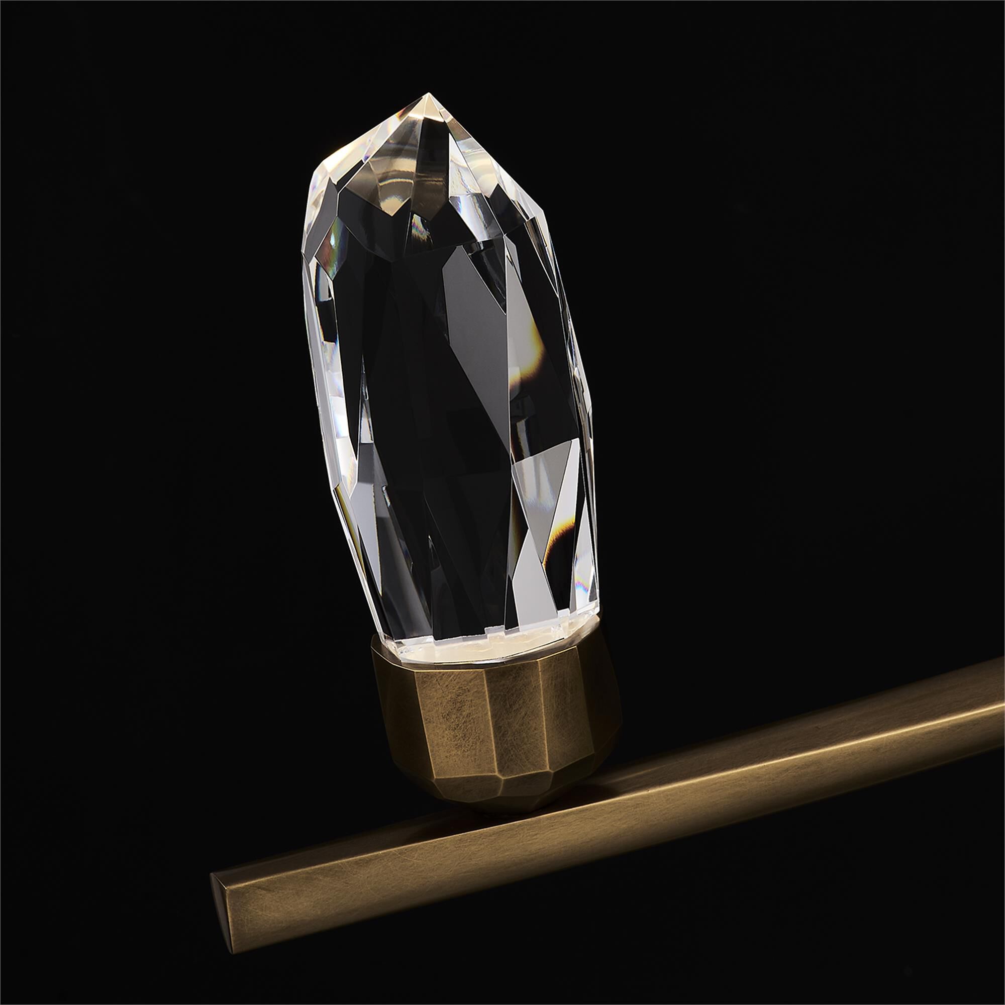 Shown in True Brass finish and Firenze Clear crystal