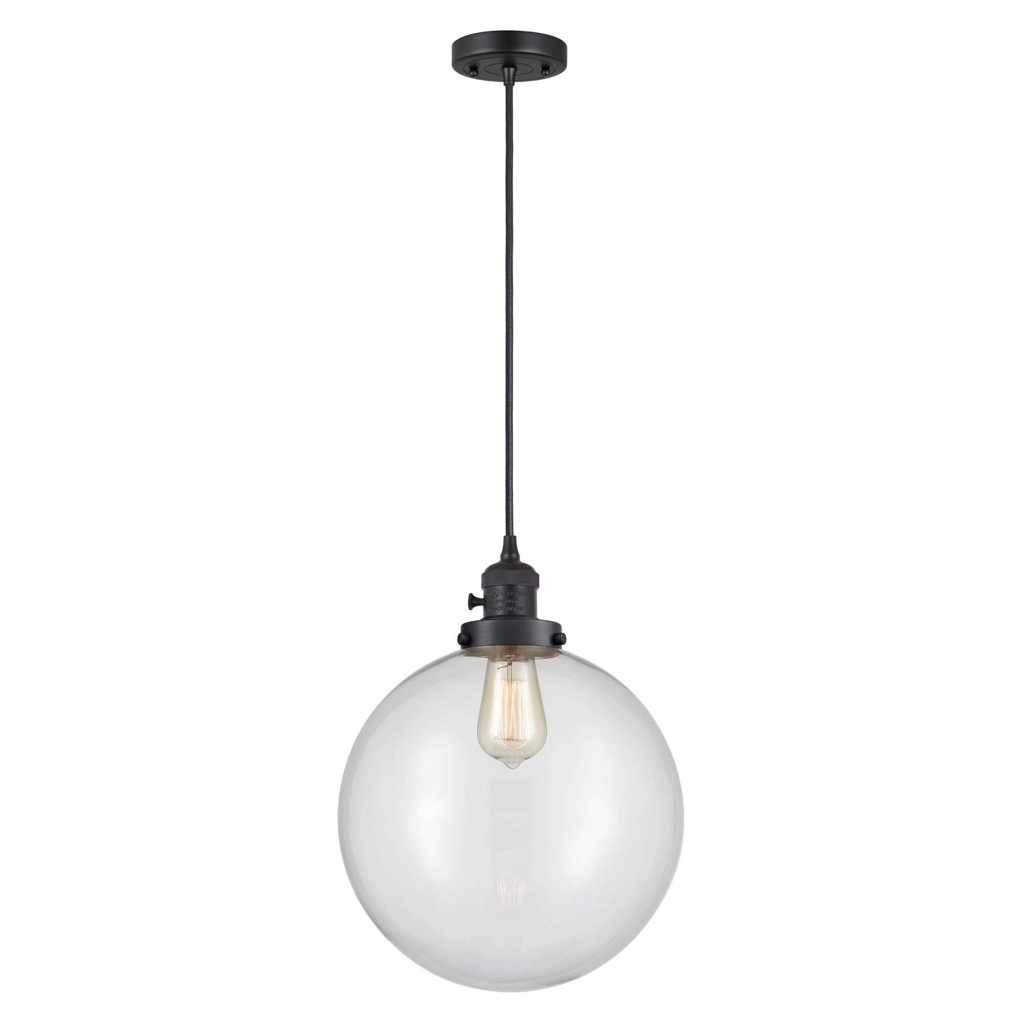 Shown in Matte Black finish and Clear glass