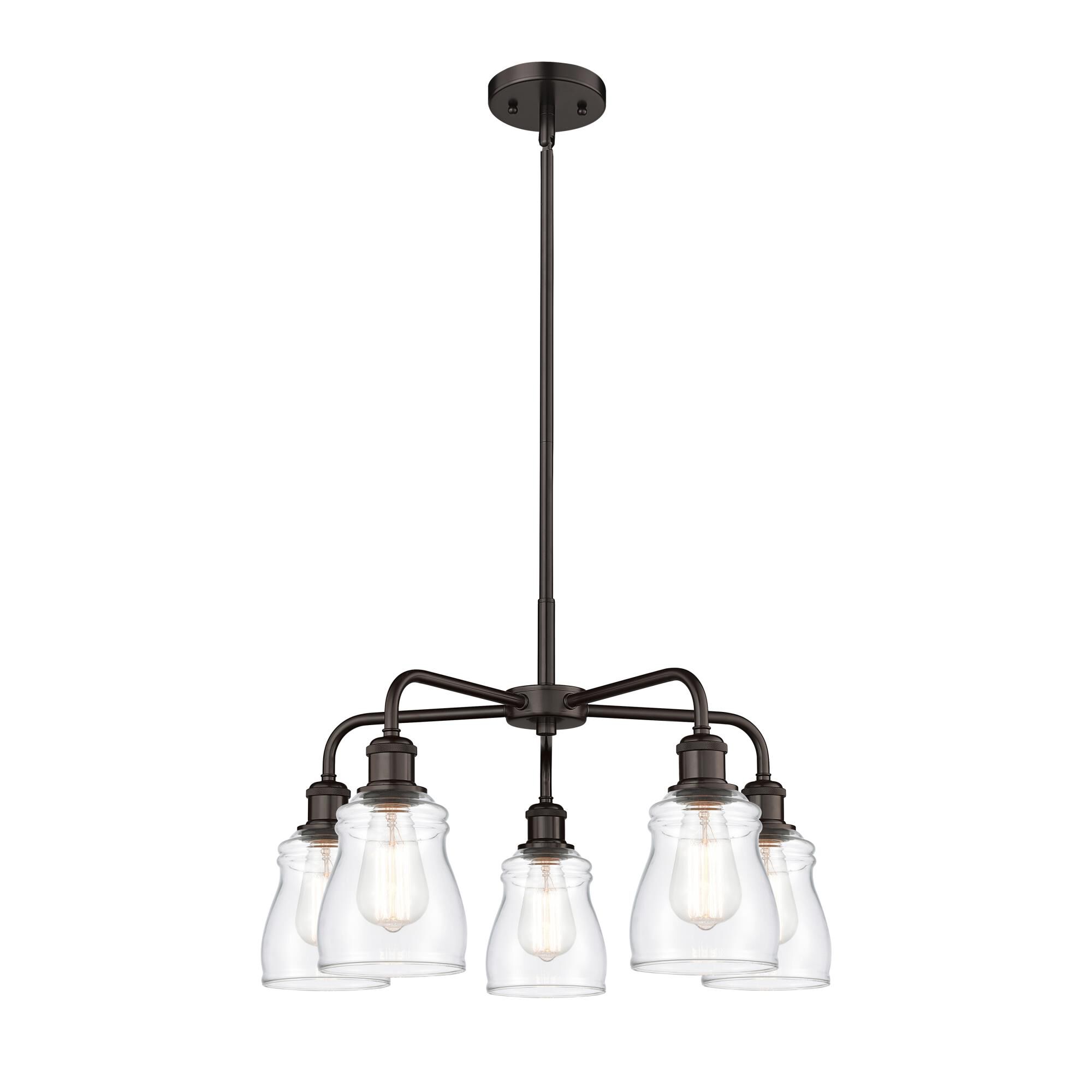 Shown in Oil Rubbed Bronze finish and Clear glass