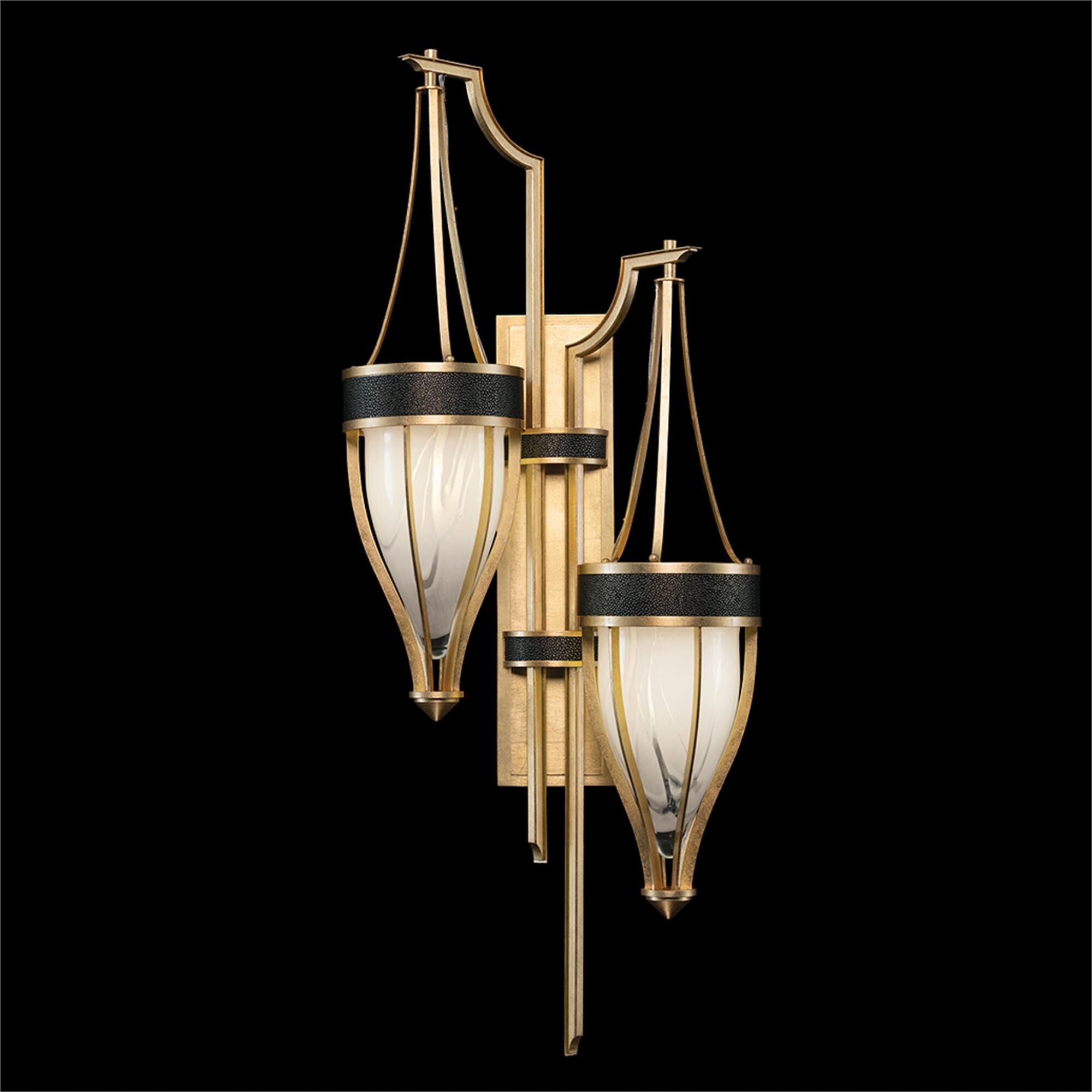 Shown in Gold Leaf and Brass  finish and Black Knight accent