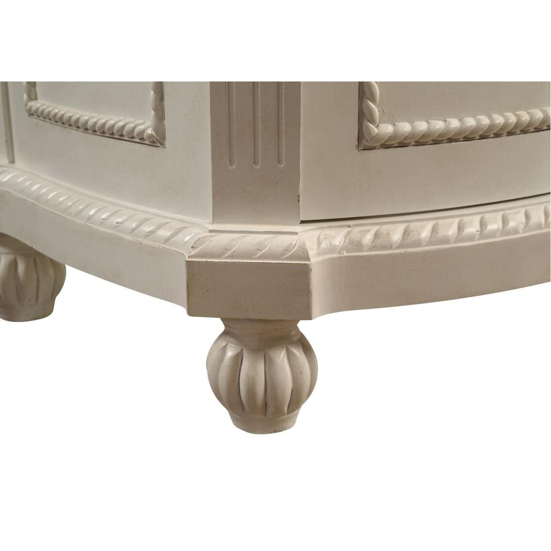 Shown in Antique White finish