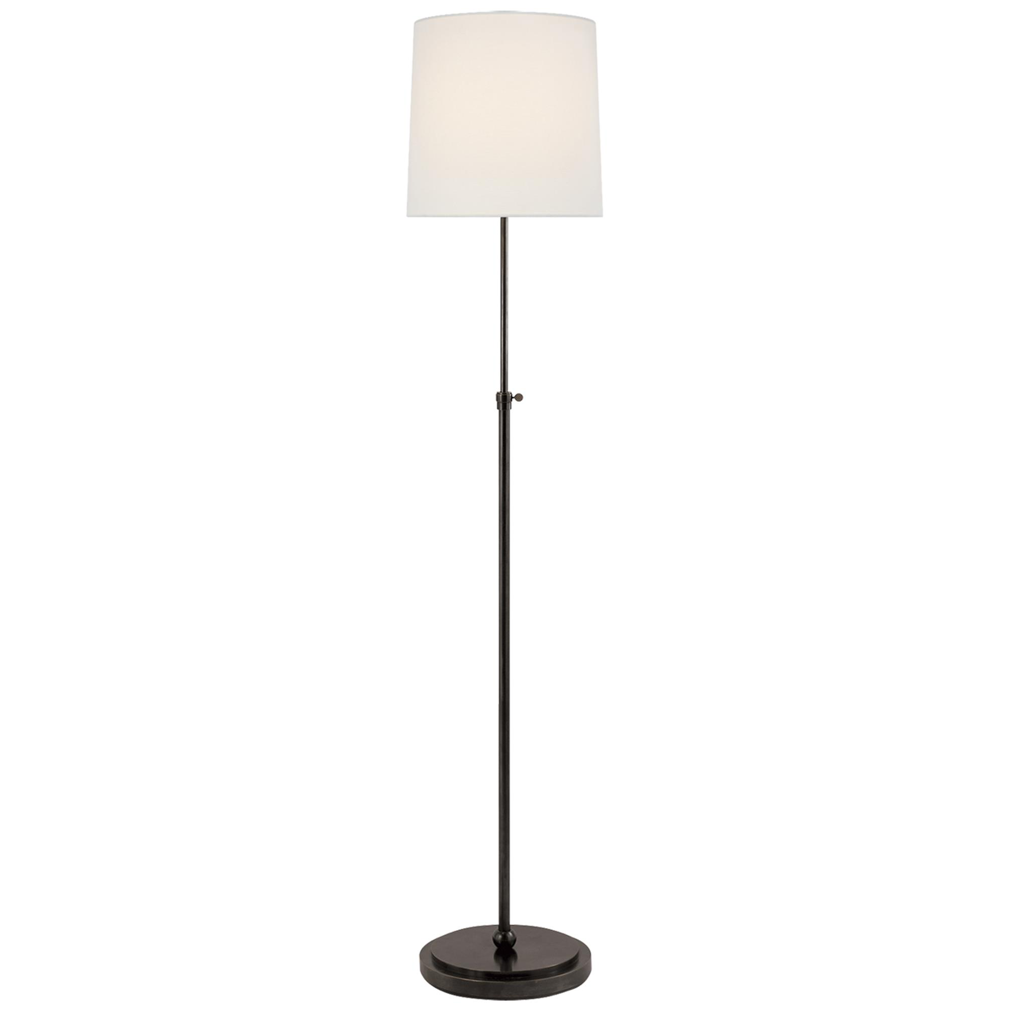 Shown in Bronze finish and Linen shade