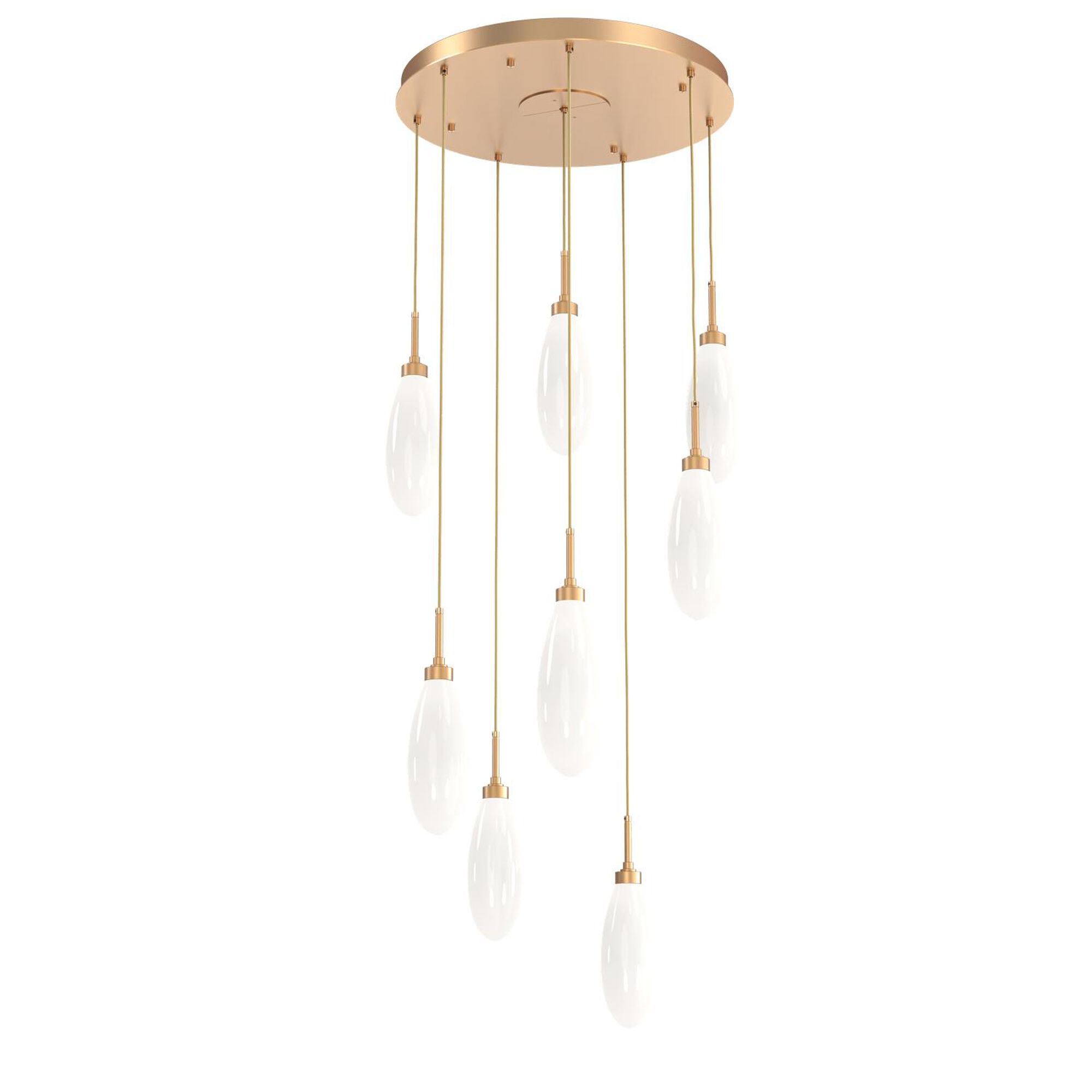 Shown in Novel Brass finish and White Lens glass
