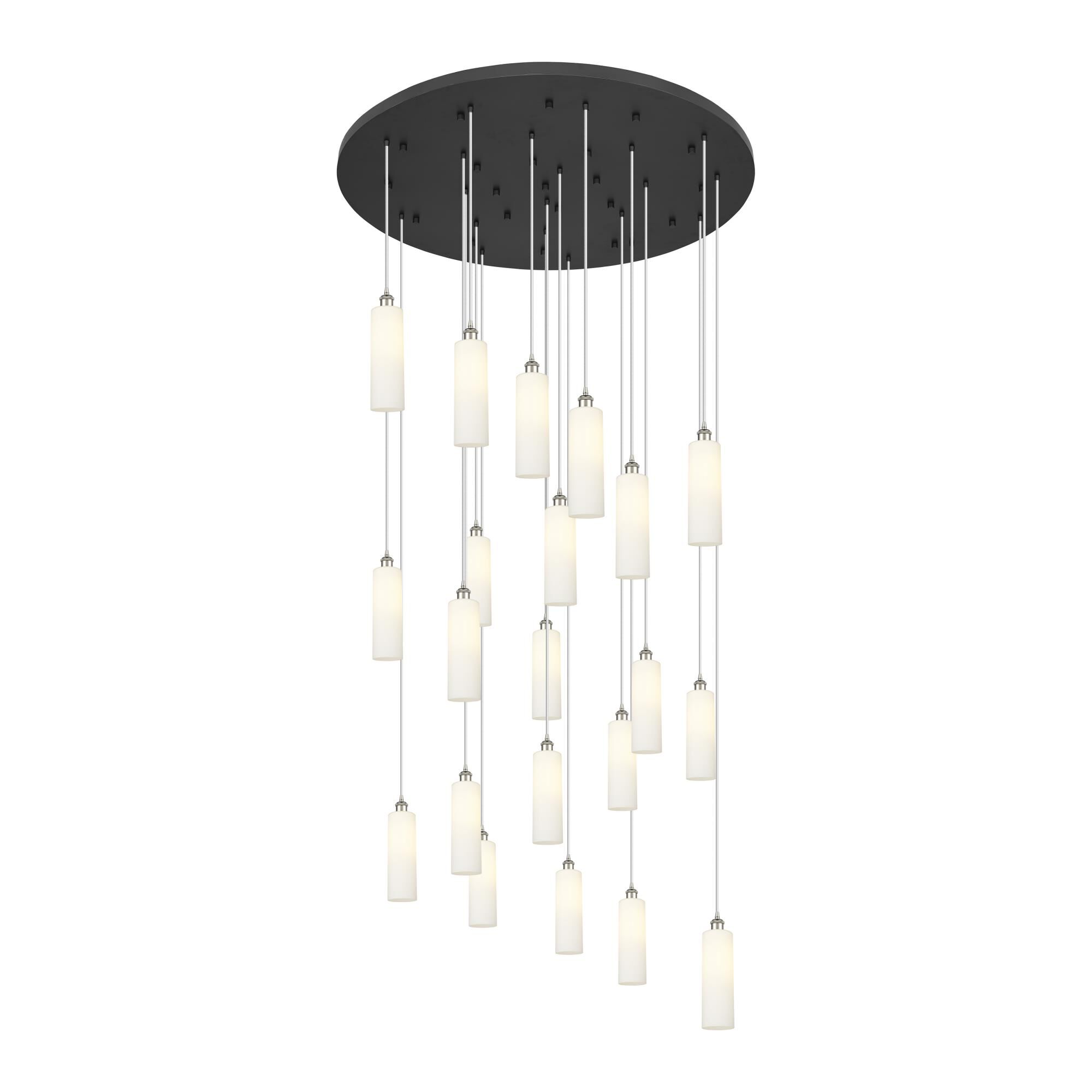 Shown in Polished Nickel finish and White shade