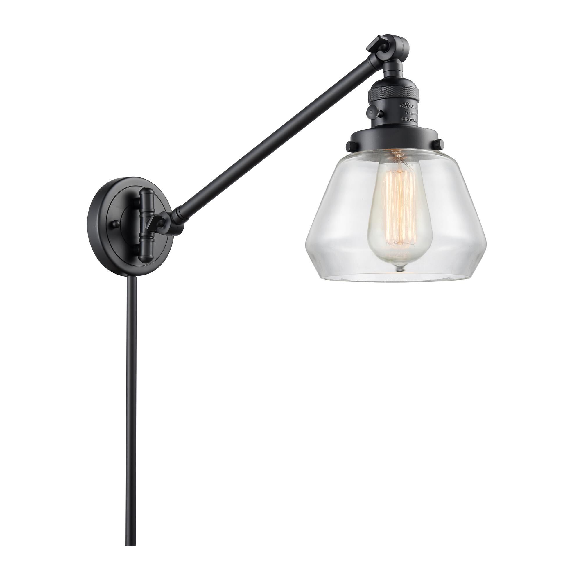 Shown in Matte Black finish and Clear glass