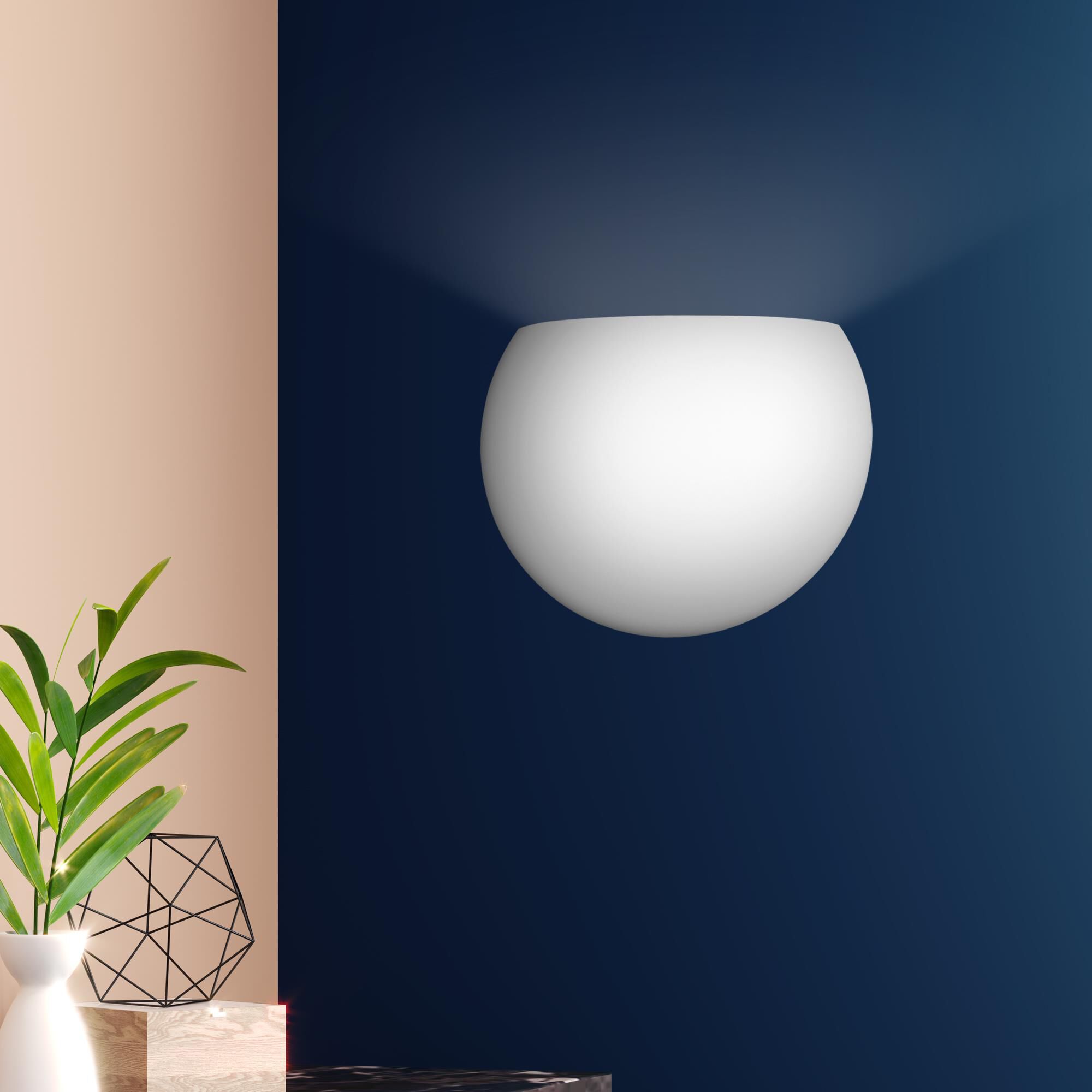 Shown in White finish and White Metal with Gold Inside shade