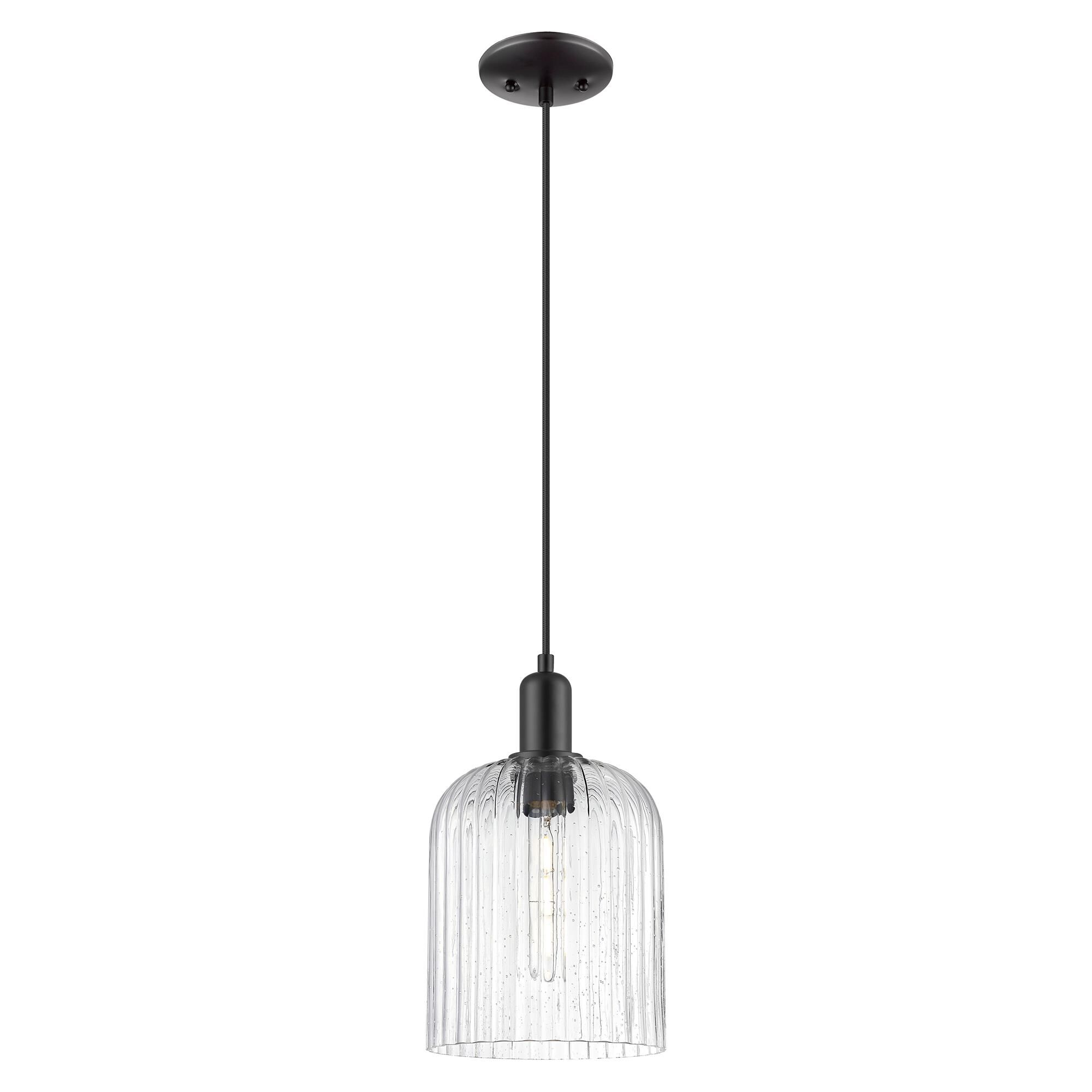 Shown in Matte Black finish and Seedy glass
