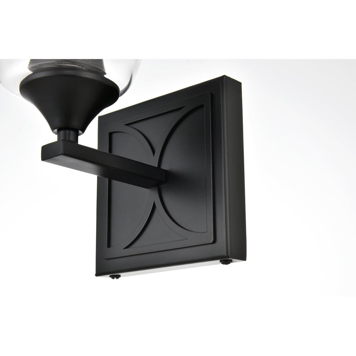 Shown in Black  finish and Clear glass