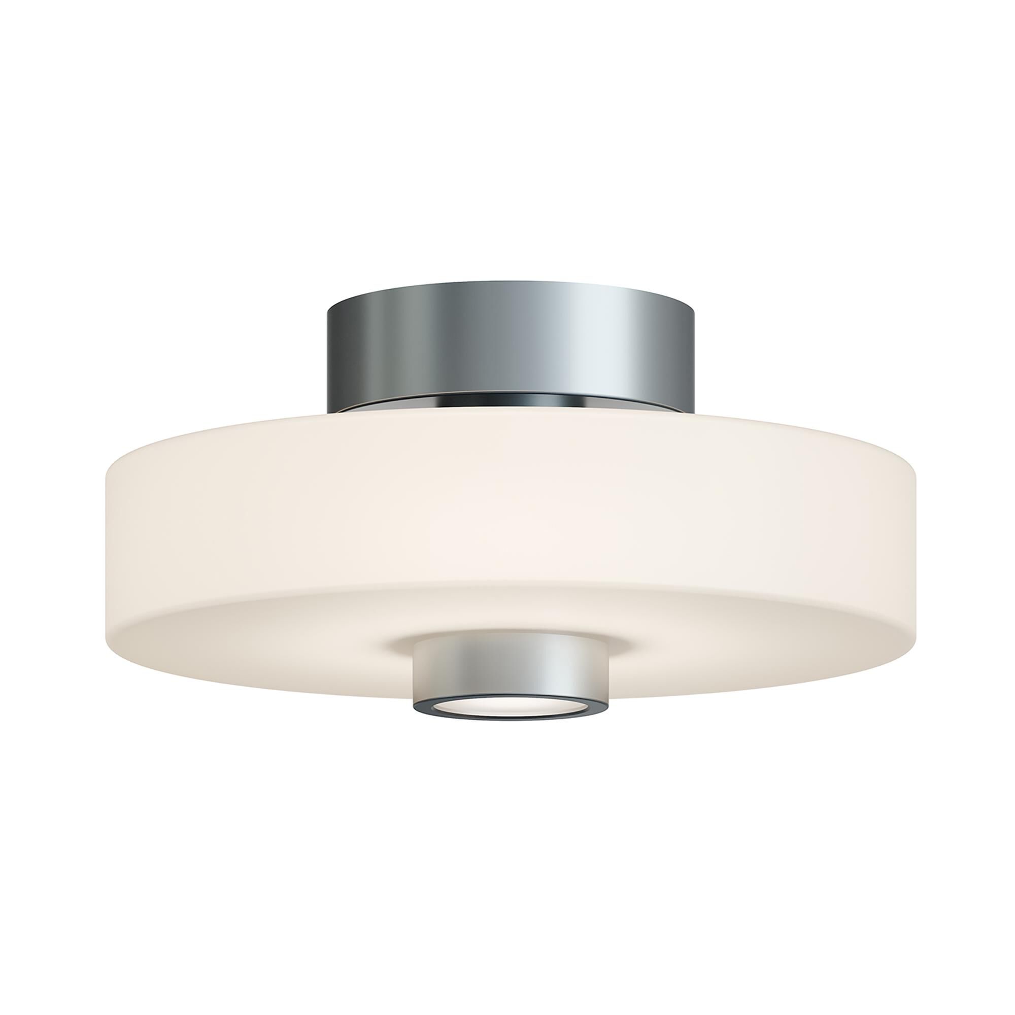 Shown in Satin Nickel finish and White Diffuser glass