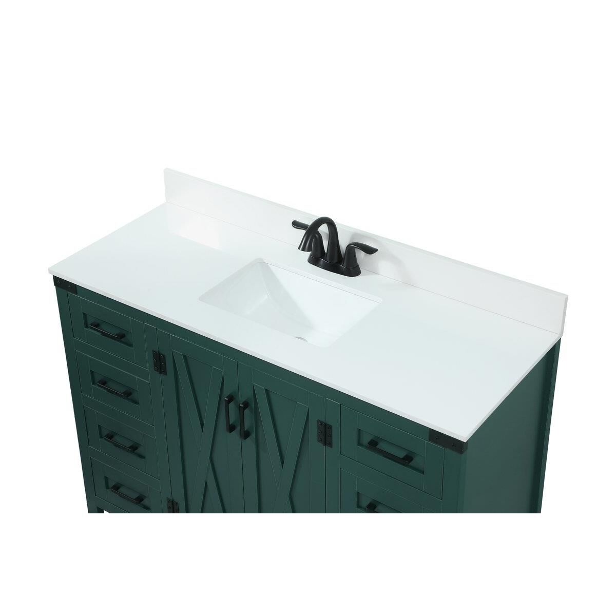 Shown in Green finish and With Backsplash accent