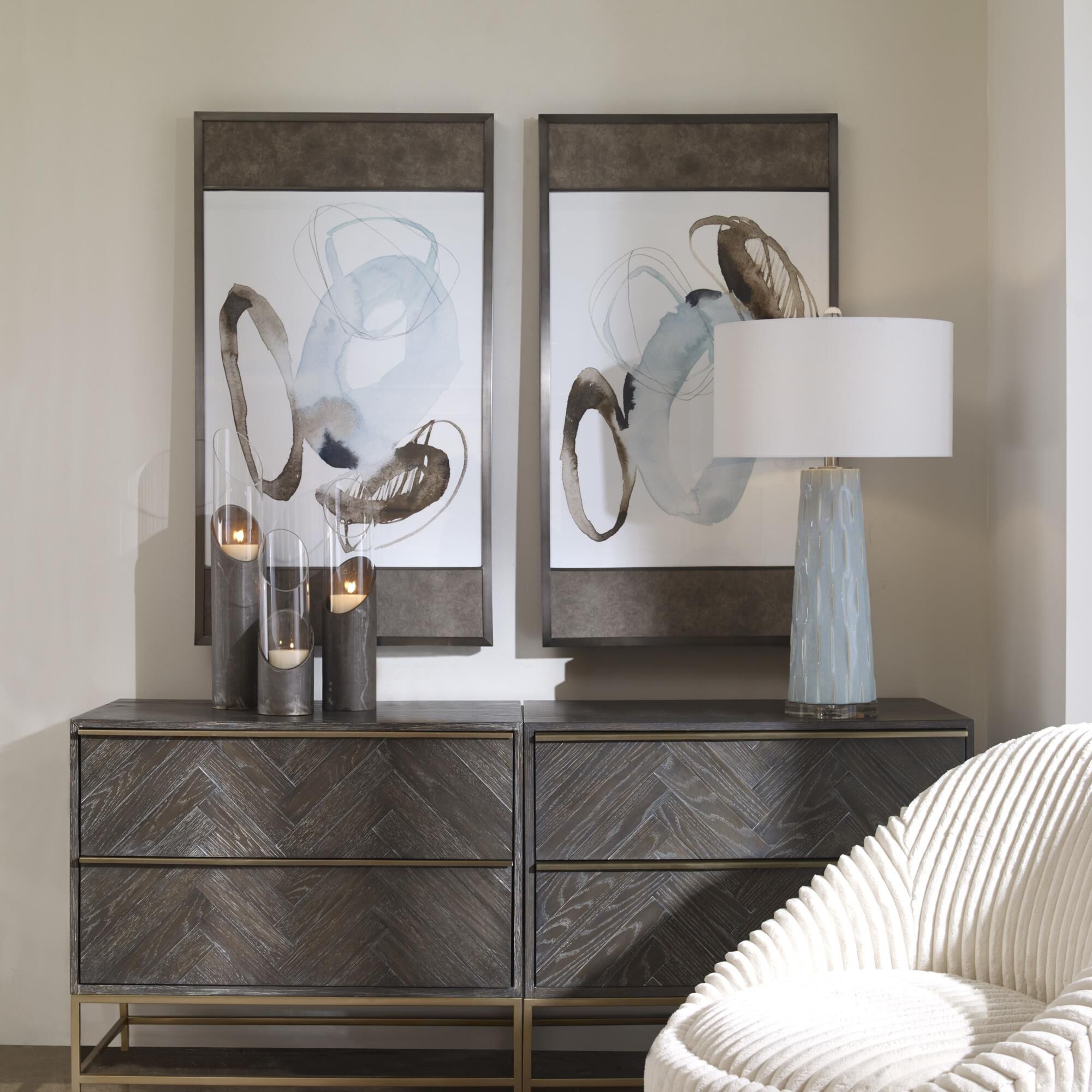 Uttermost Celestial Modern Framed Prints, S/2 Print Capitol Lighting