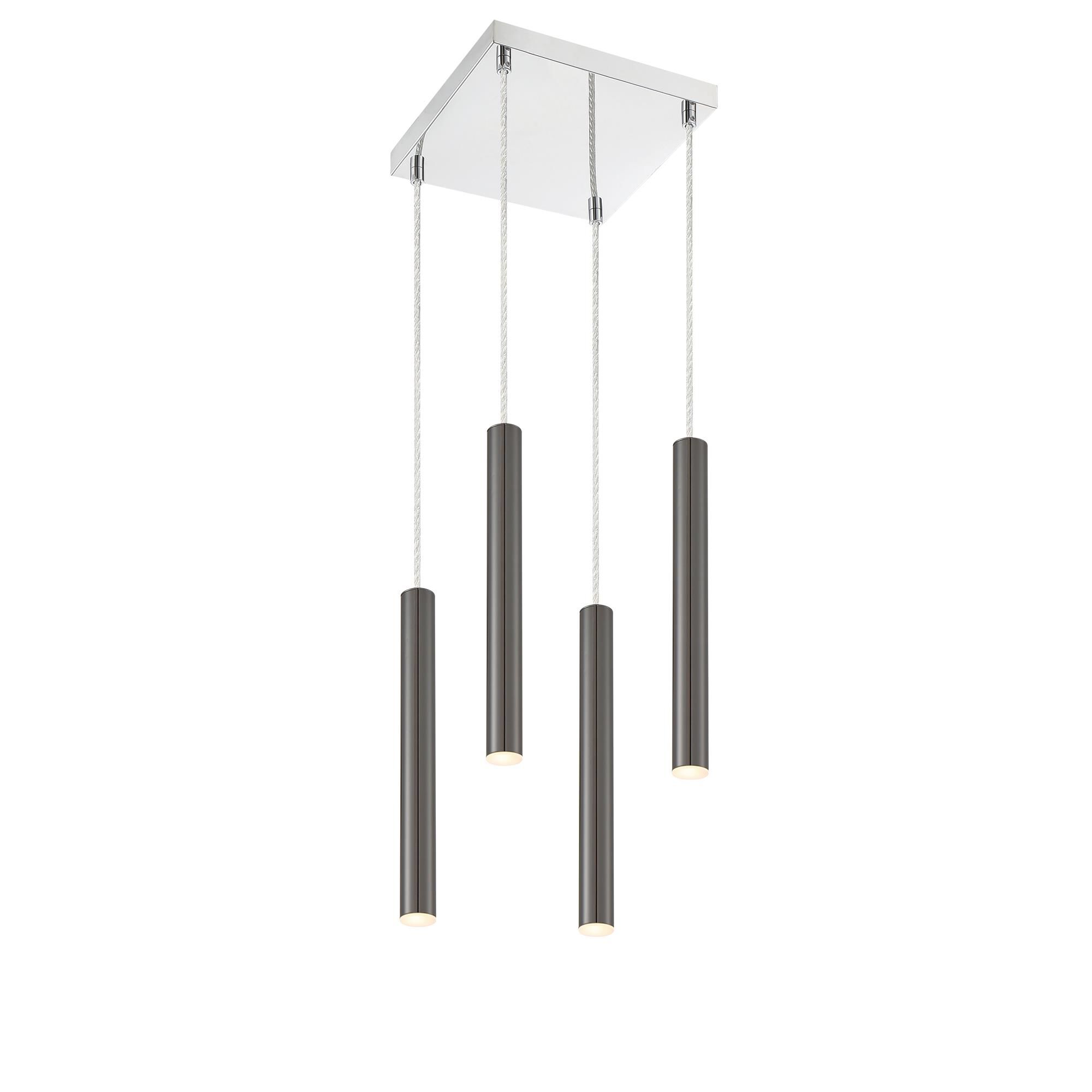 Shown in Chrome finish and Steel glass and Steel shade