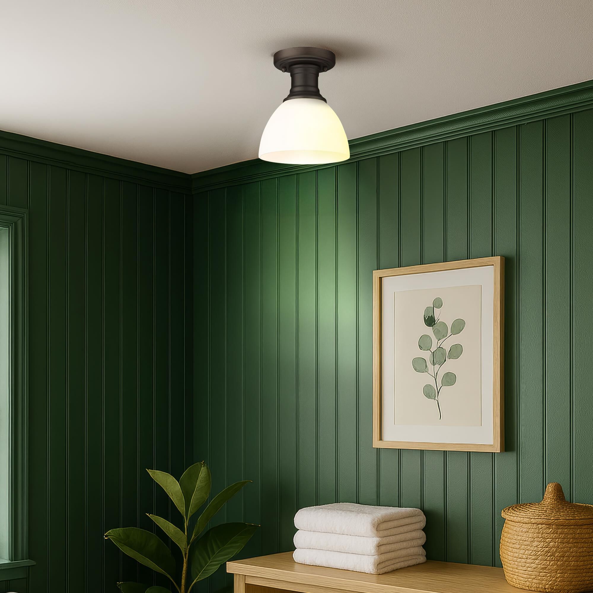 Hines 8 Inch Semi-flush by Golden Lighting