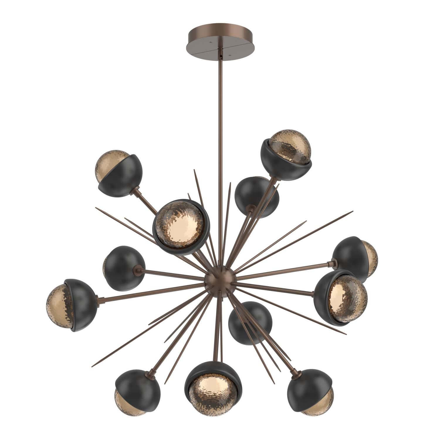 Shown in Burnished Bronze finish and Bronze glass and Matte Black accent