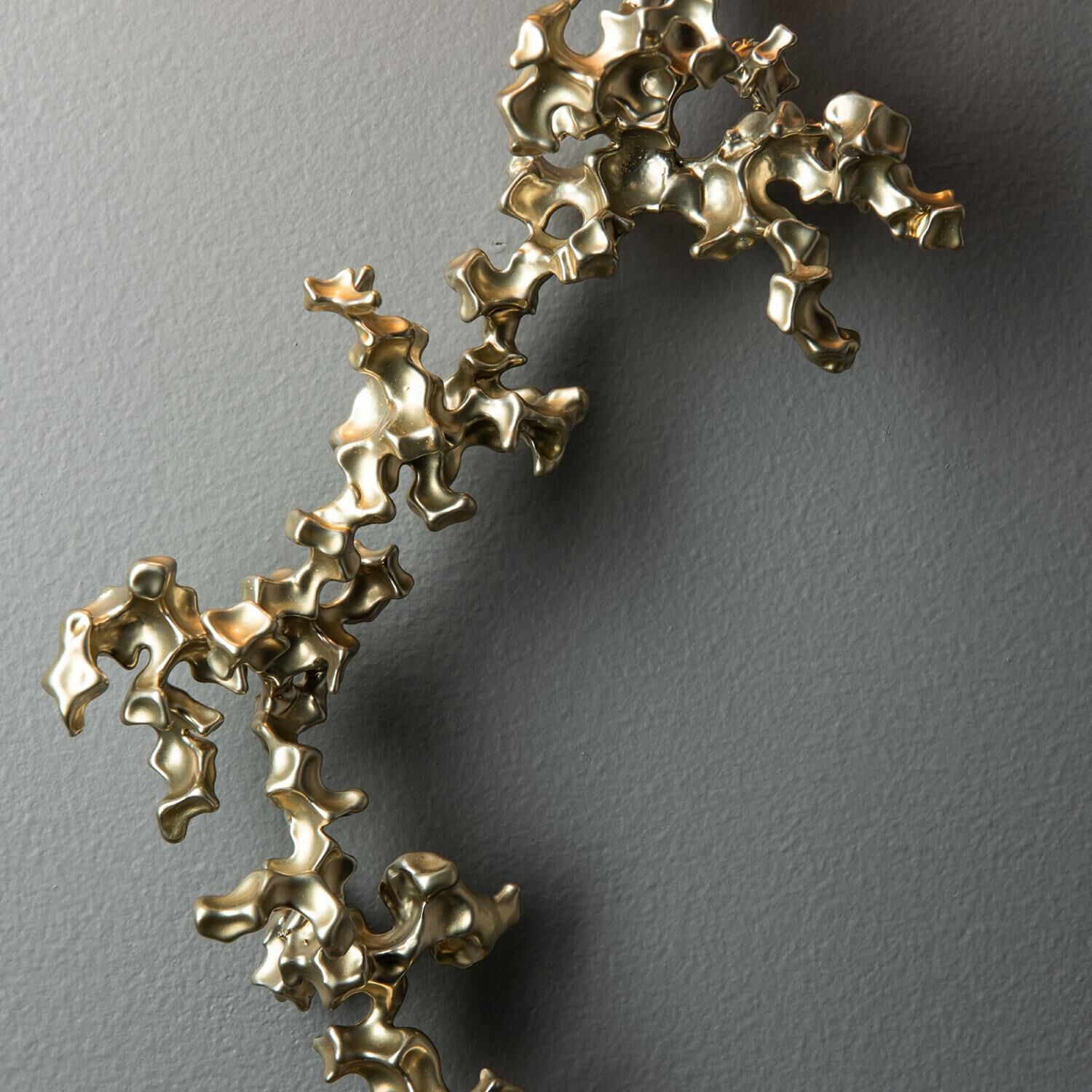 Shown in Modern Brass finish and Natural Anna shade