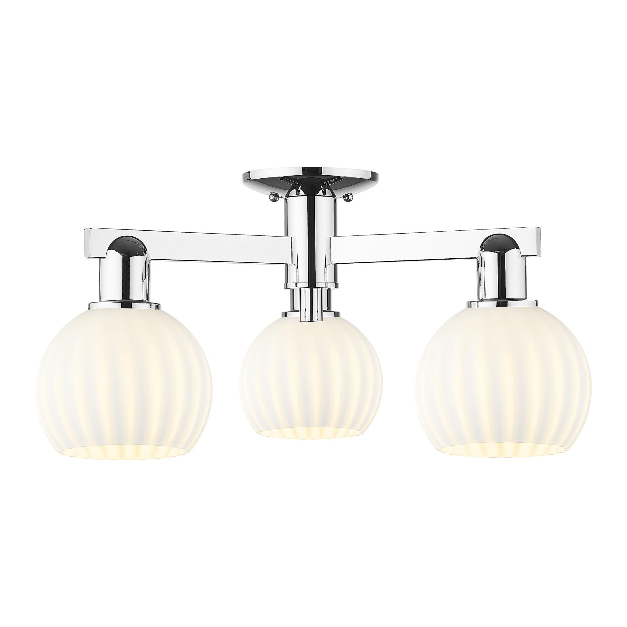 Bruno Marashlian White Venetian 23 Inch Semi Flush Mount by Innovations Lighting