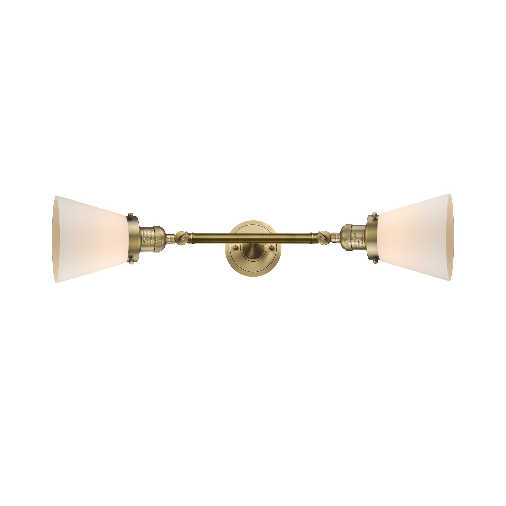 Bruno Marashlian Small Cone 23 Inch 2 Light Bath Vanity Light by Innovations Lighting