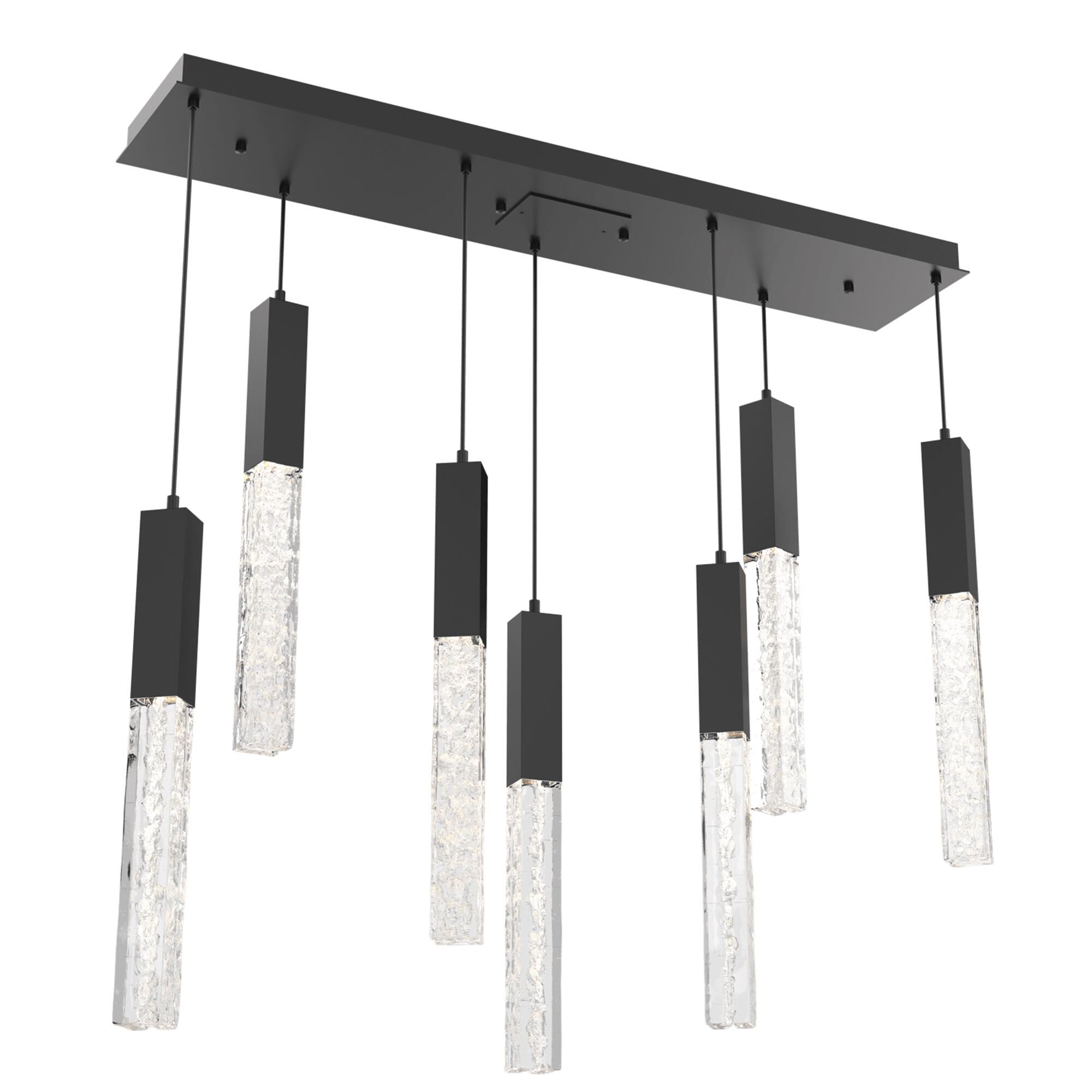 Shown in Matte Black finish and Clear Cast glass