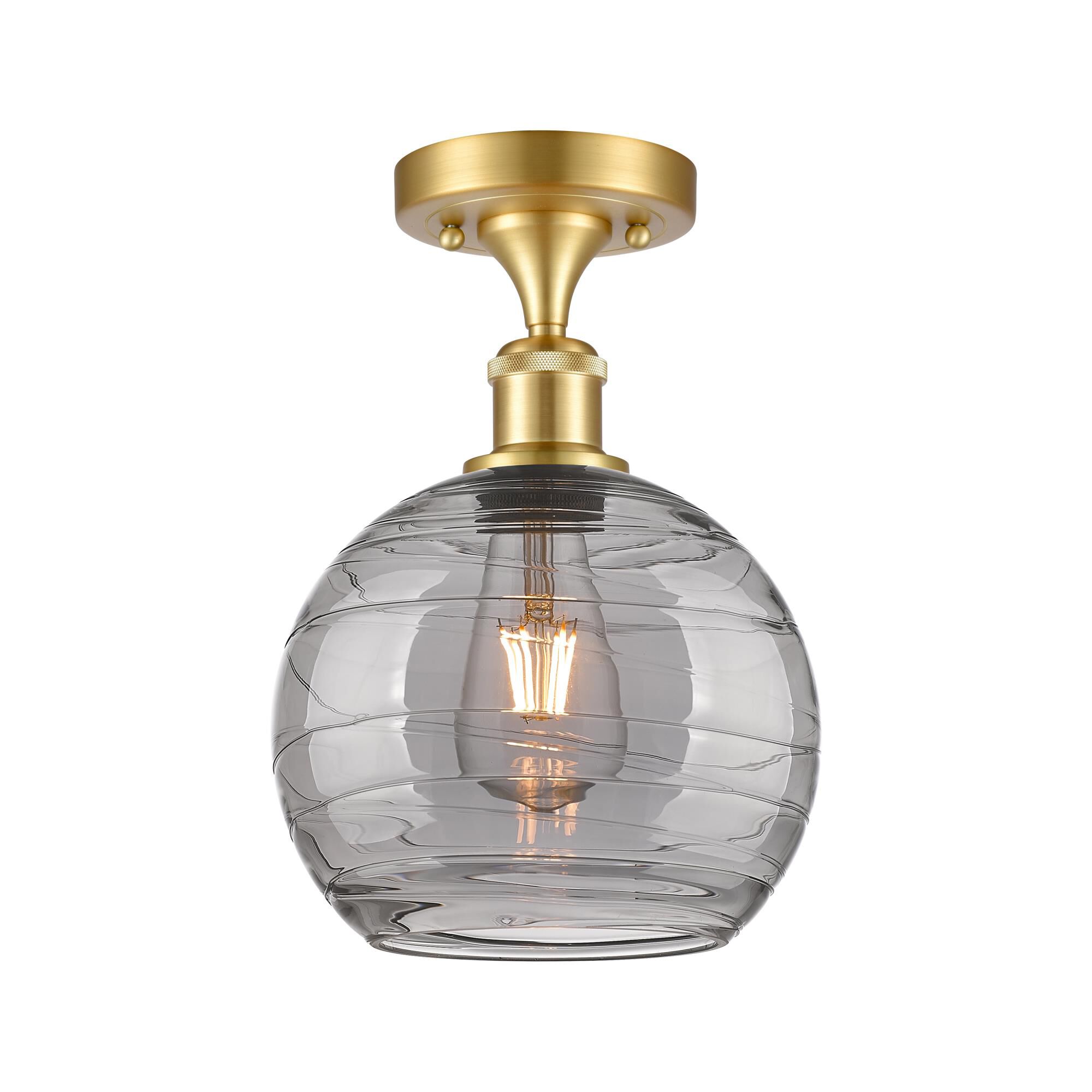 Bruno Marashlian Athens Deco Swirl 8 Inch Semi Flush Mount by Innovations Lighting