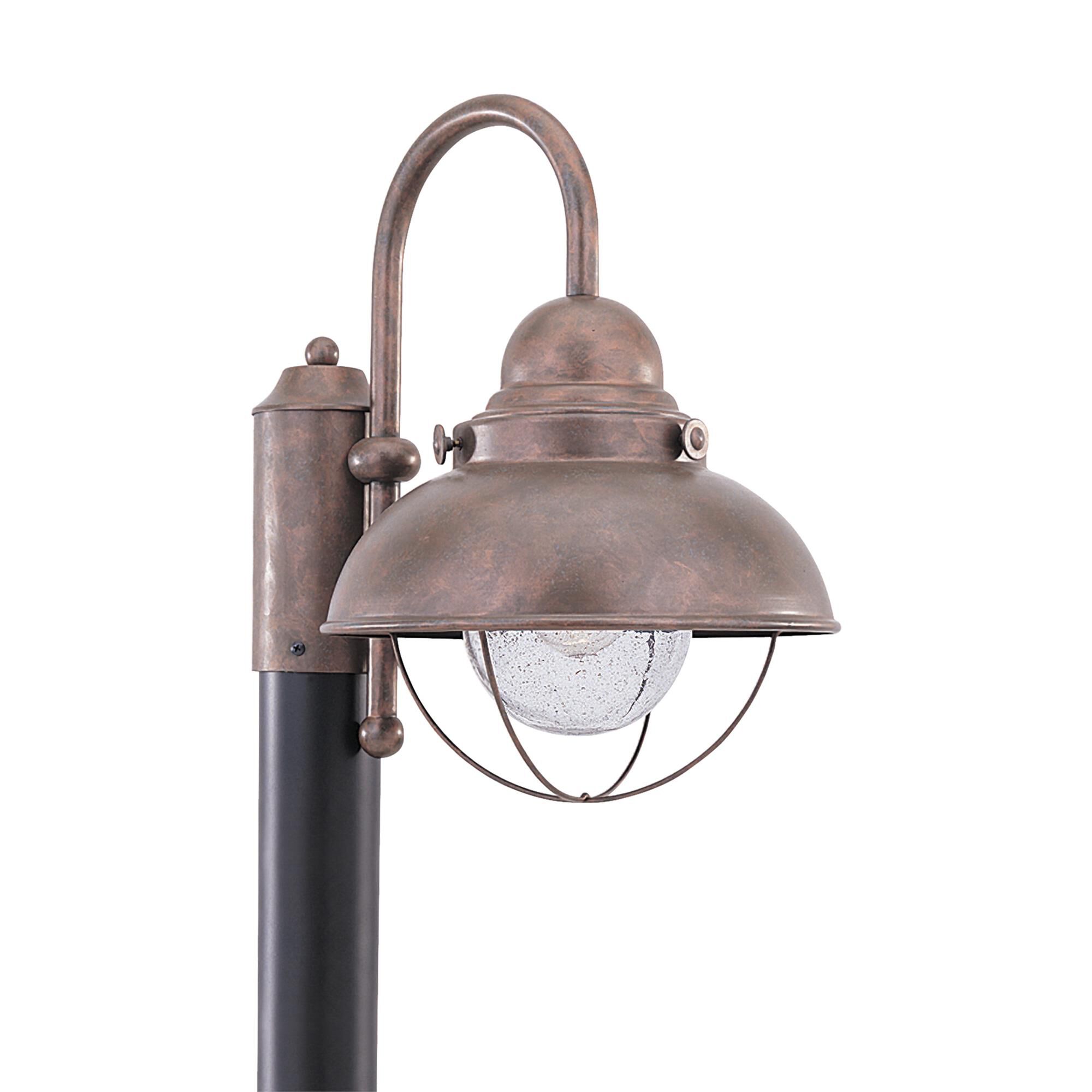 Shown in Weathered Copper finish and Clear Seeded  Diffuser glass and Clear Seeded Glass Diffuser shade