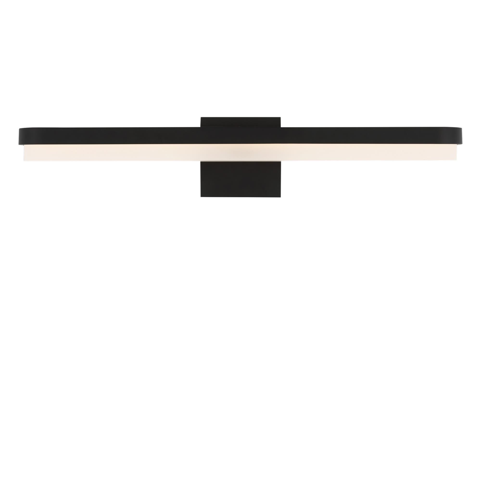 Shown in Midnight Black finish and Matte Frosted Acrylic Panels shade