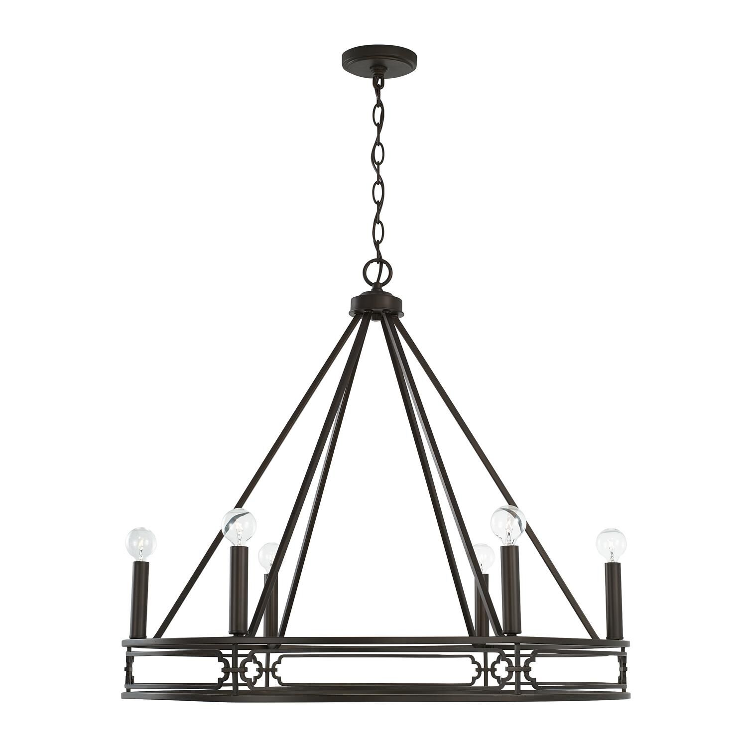 Merrick 31 Inch 6 Light Chandelier Capitol Lighting