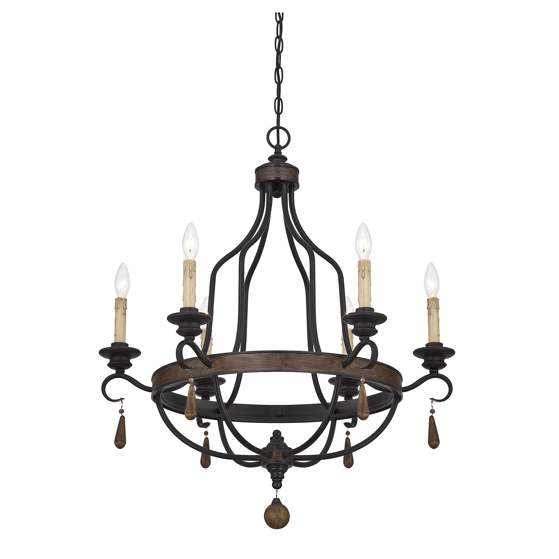 Kelsey 28 Inch 6 Light Chandelier by Savoy House