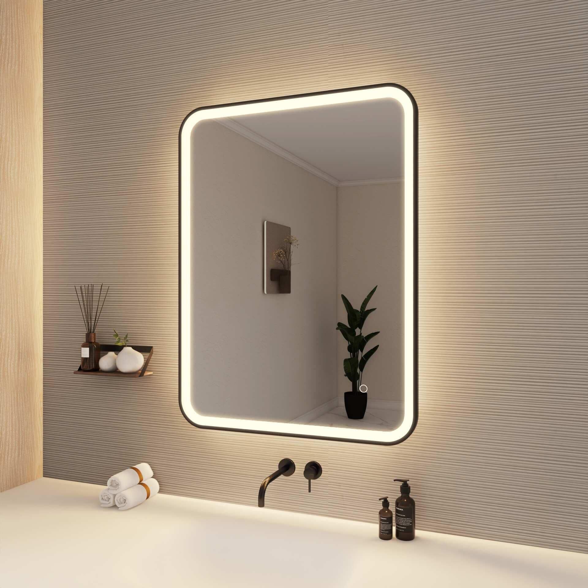 Harmoni 36 Inch Rectangular LED Lighted Mirror by Elegant Decor